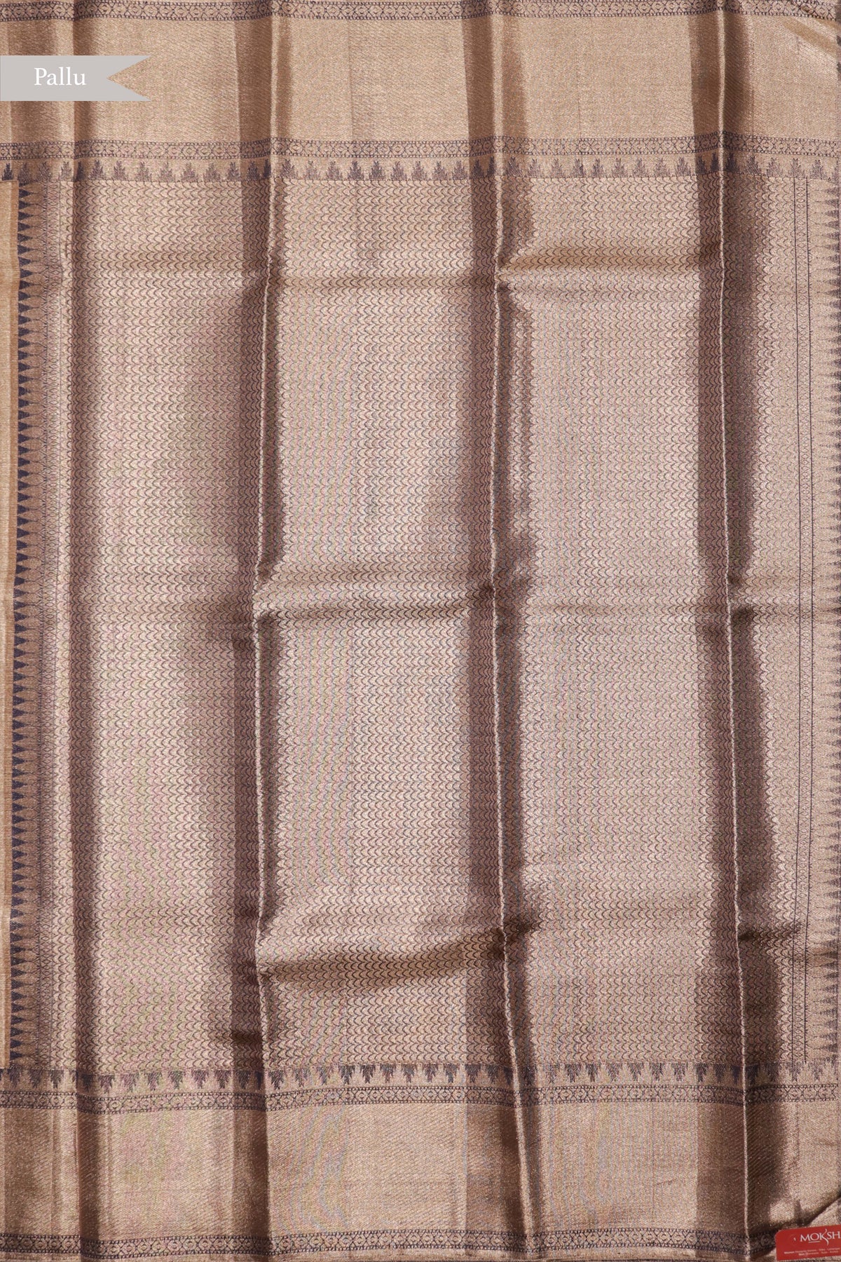 Antique Gold Kanchivaram Tissue Saree - Mokshaa