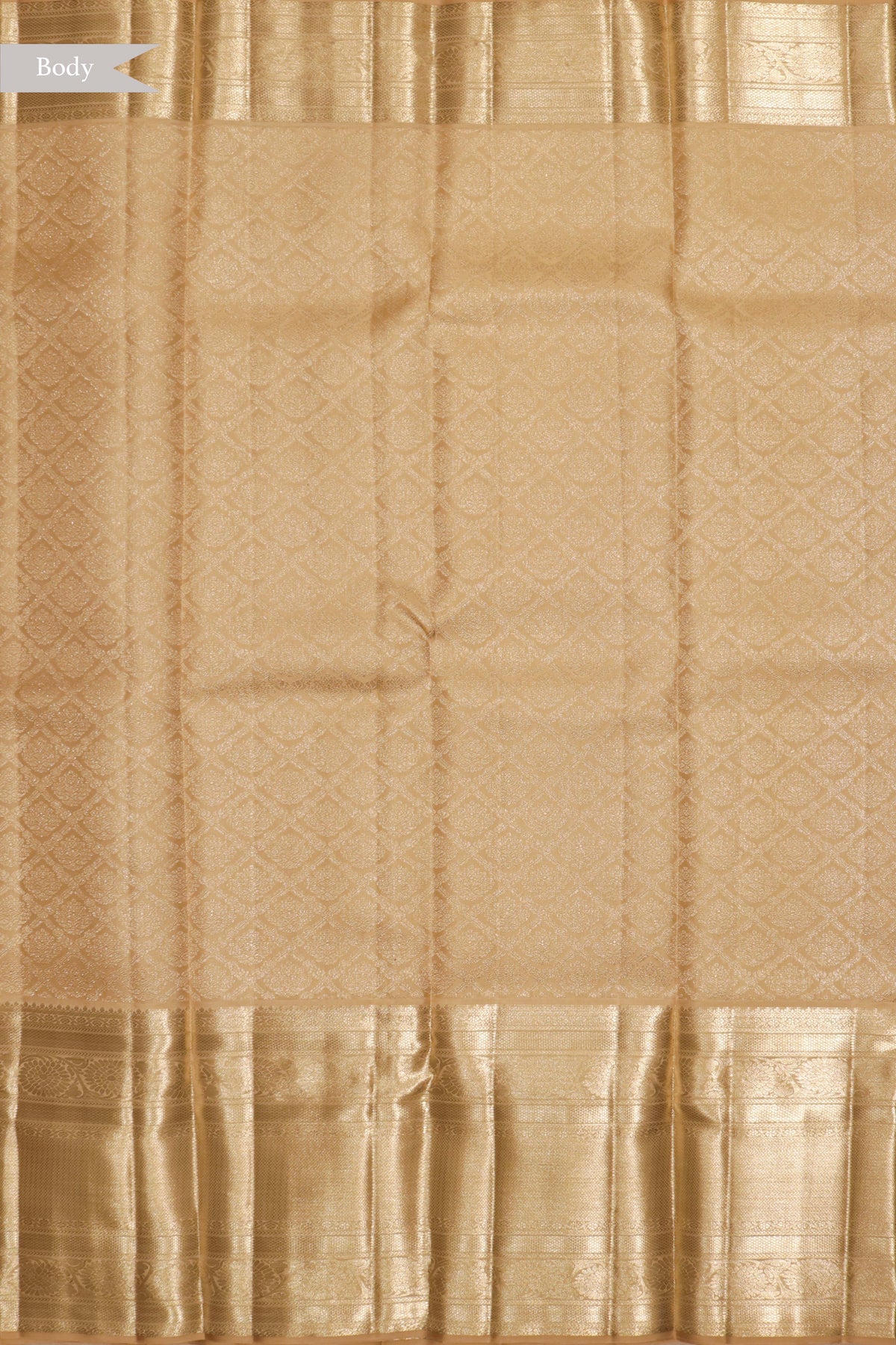 Beige Kanchivaram Silk Saree - Mokshaa