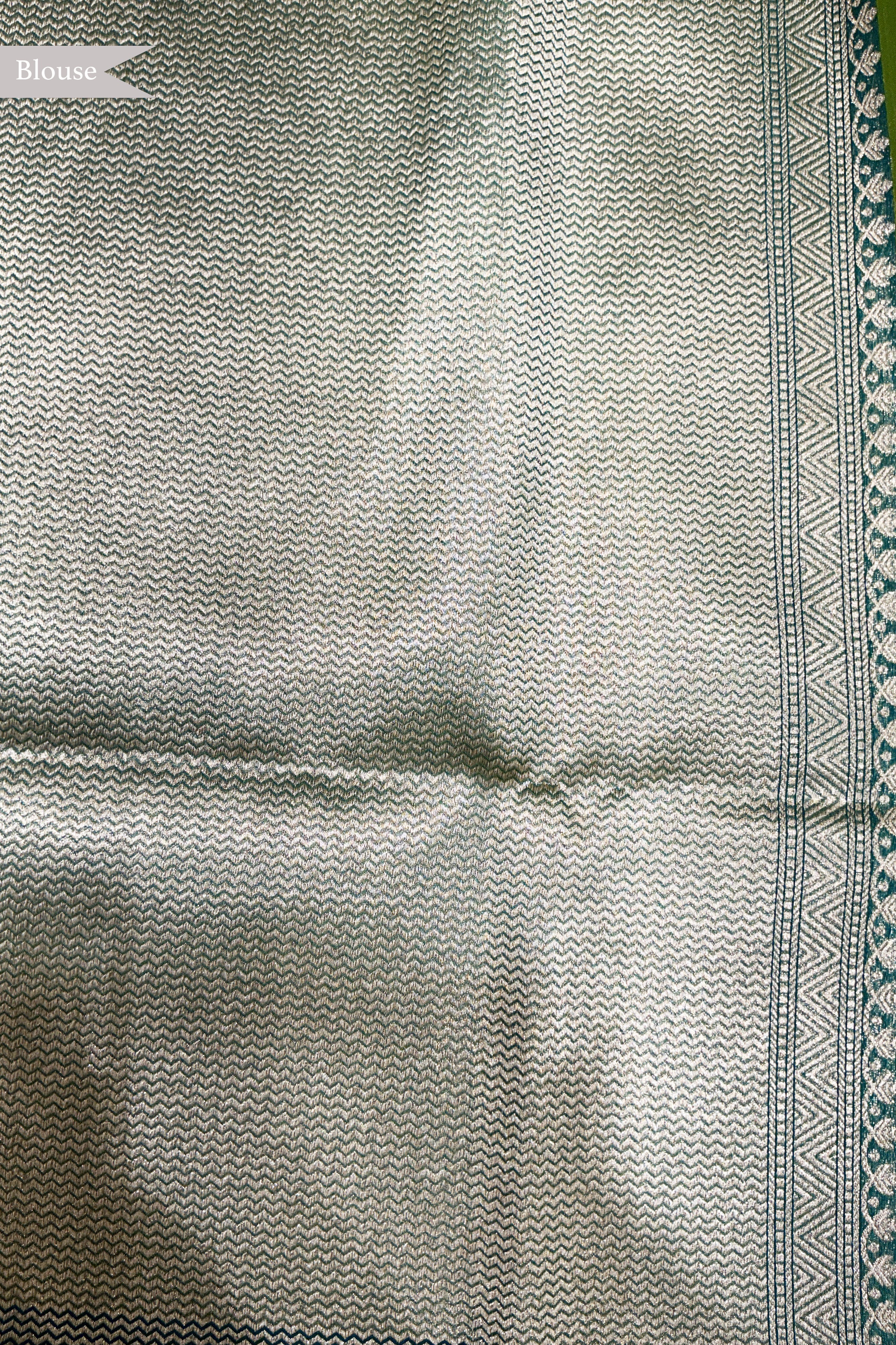Parrot Green Chanderi Silk Saree