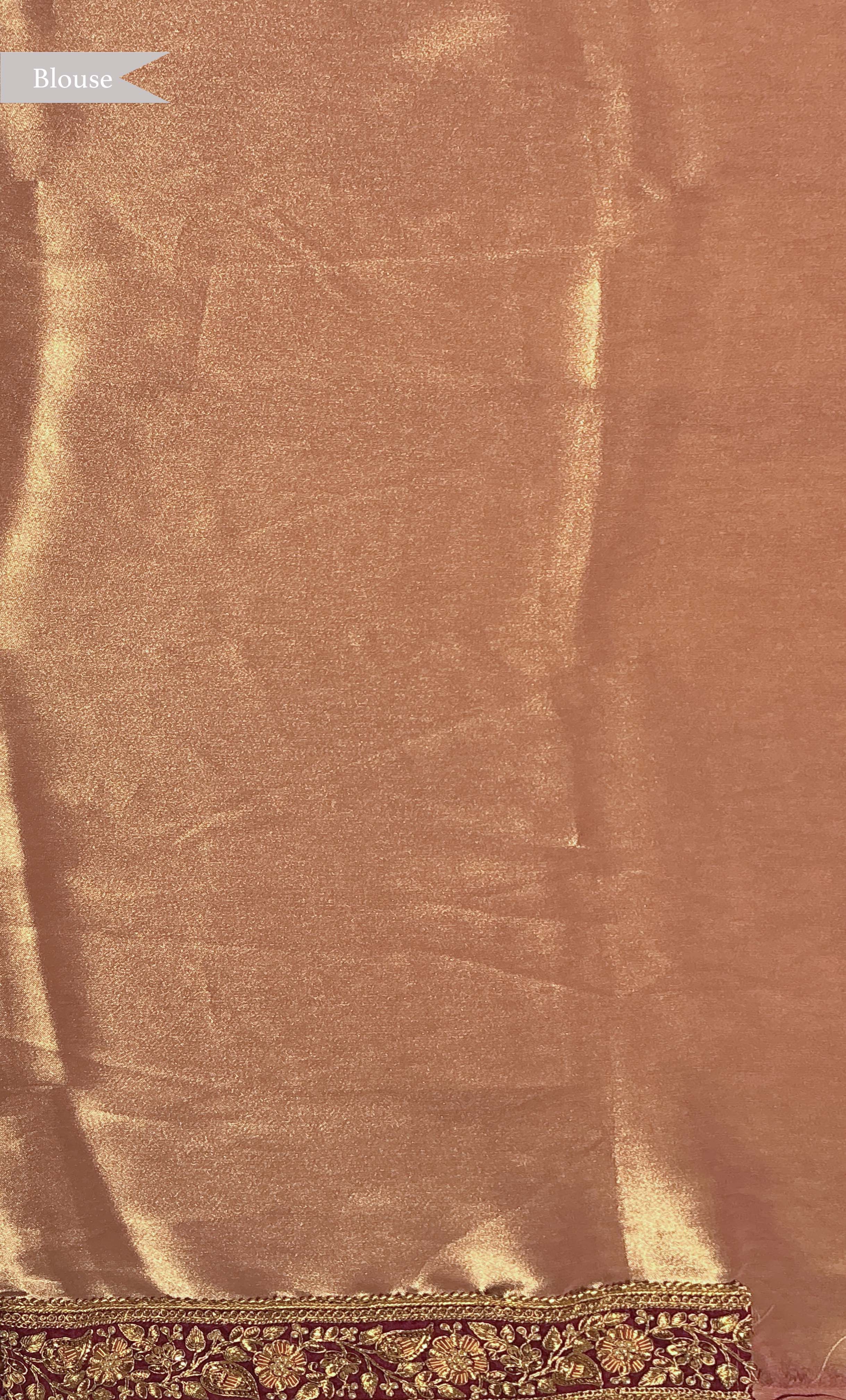 Lilac Banaras Handloom Tissue Saree
