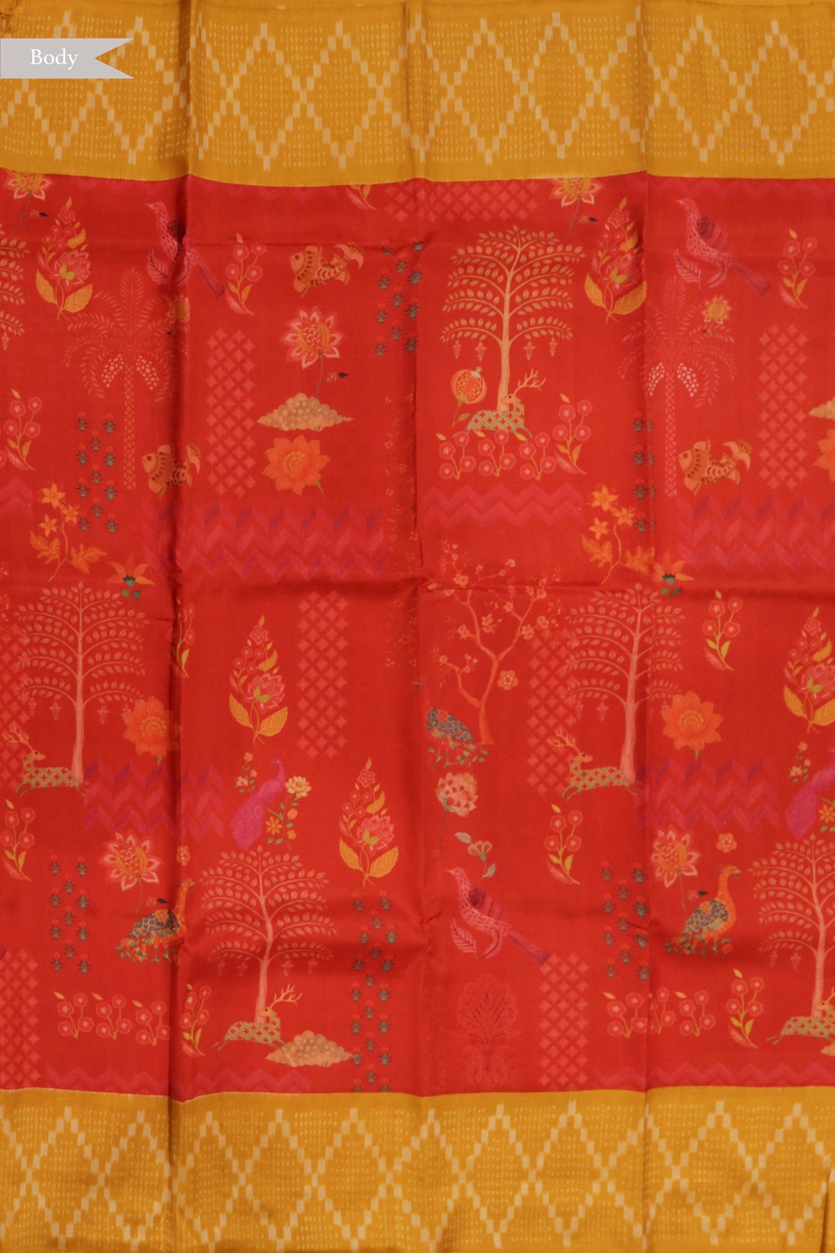 Red Patola Silk Saree - Mokshaa