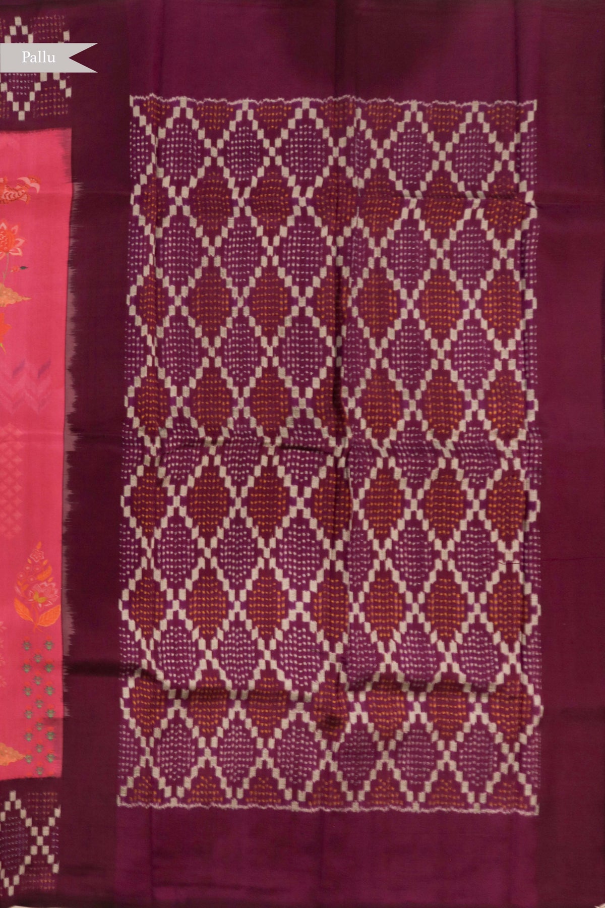 Pink Patola Silk Saree - Mokshaa
