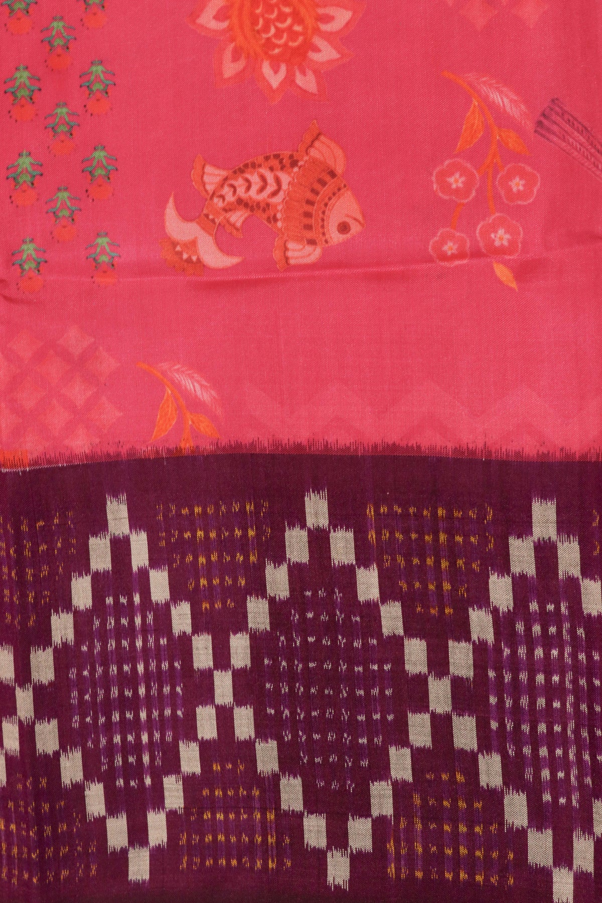 Pink Patola Silk Saree - Mokshaa