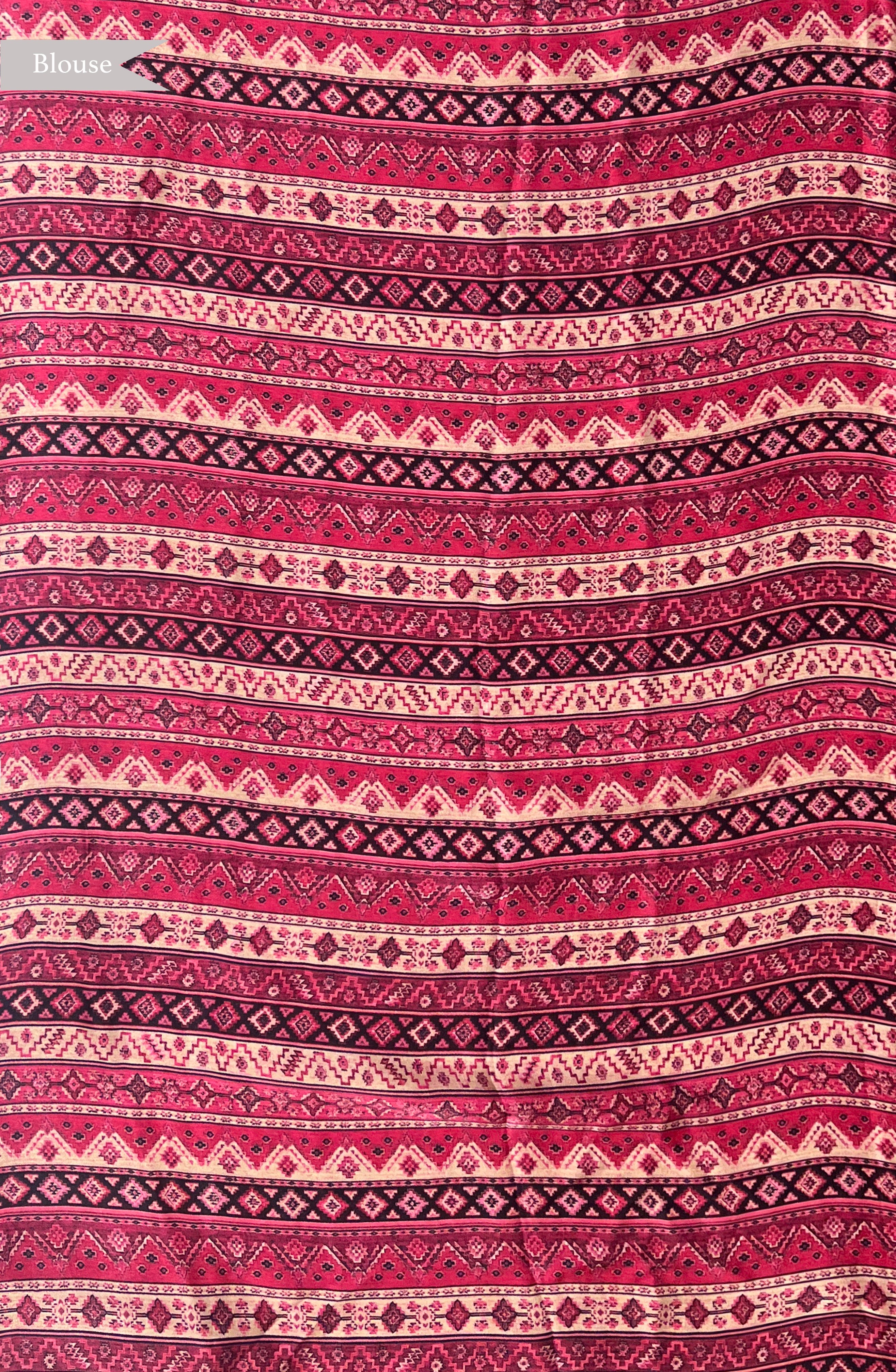 Pink Organza Saree with Pearl & Bead Butti Work - Mokshaa