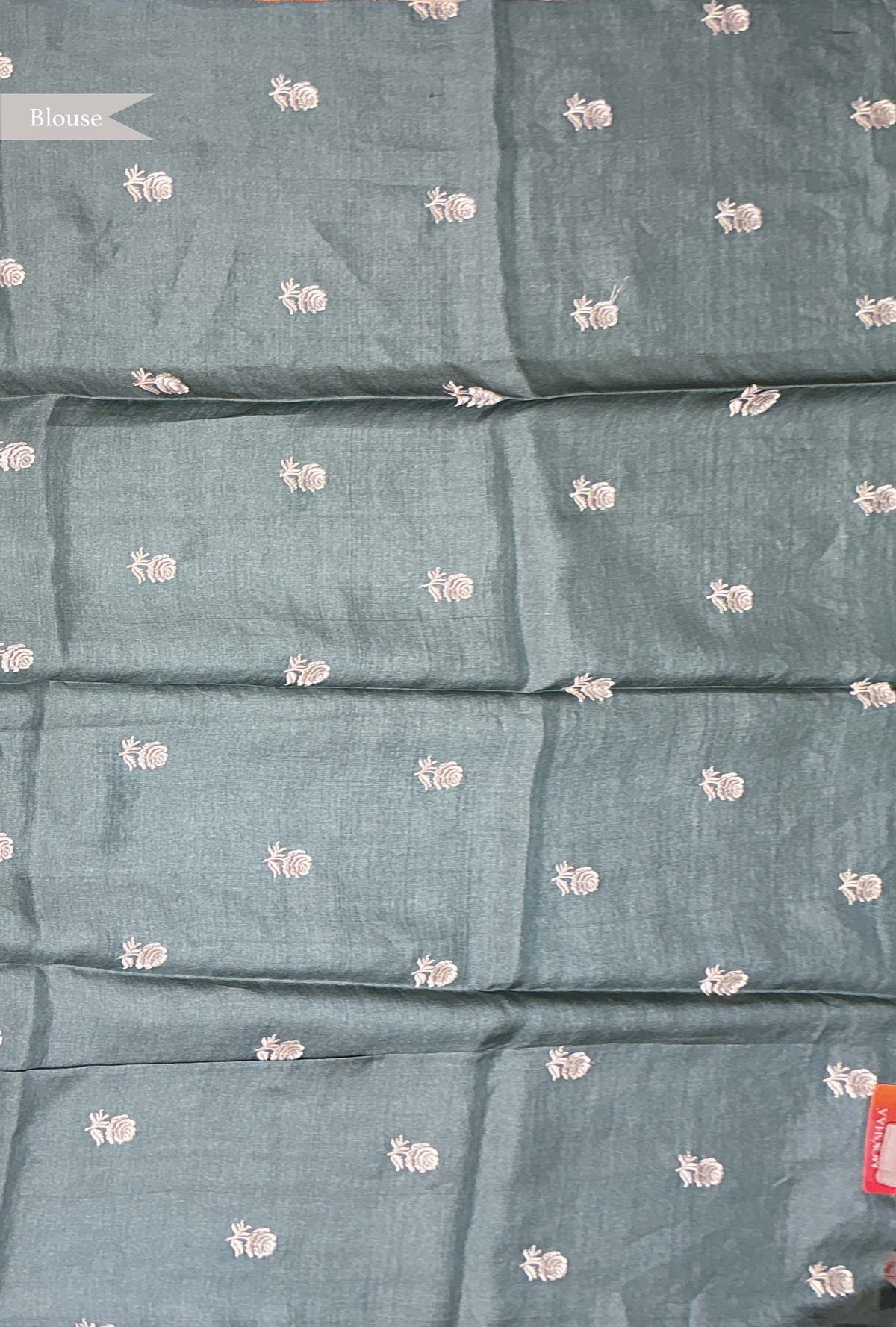 Dark Green Tussar Silk Saree - Mokshaa