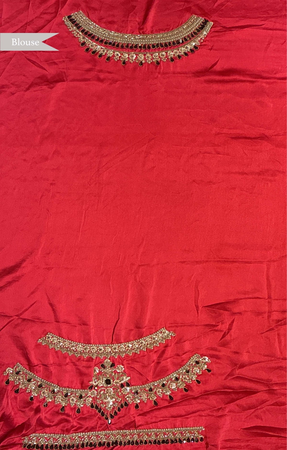 Maroon Satin Silk Saree - Mokshaa