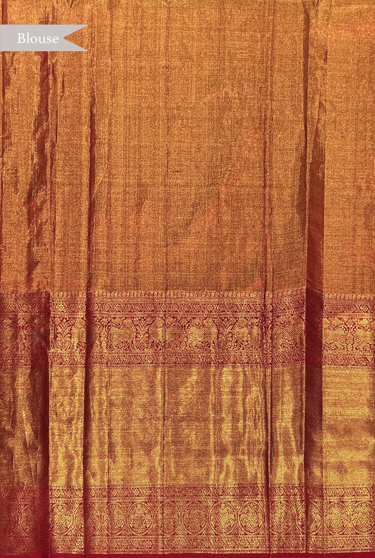 Gold Kanchivaram Tissue Silk Saree - Mokshaa