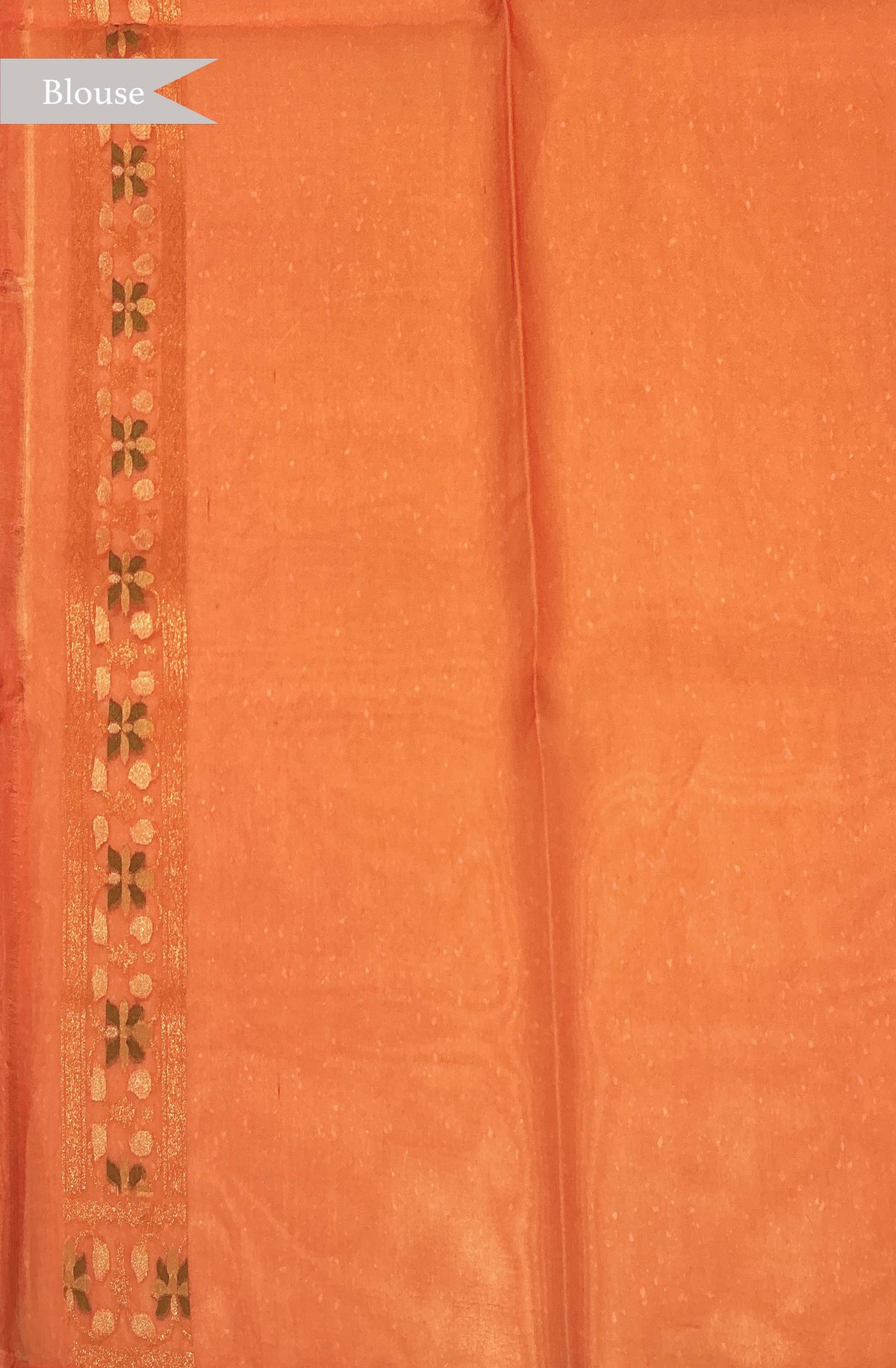 Peach Kora Silk Jamdani Saree - Mokshaa