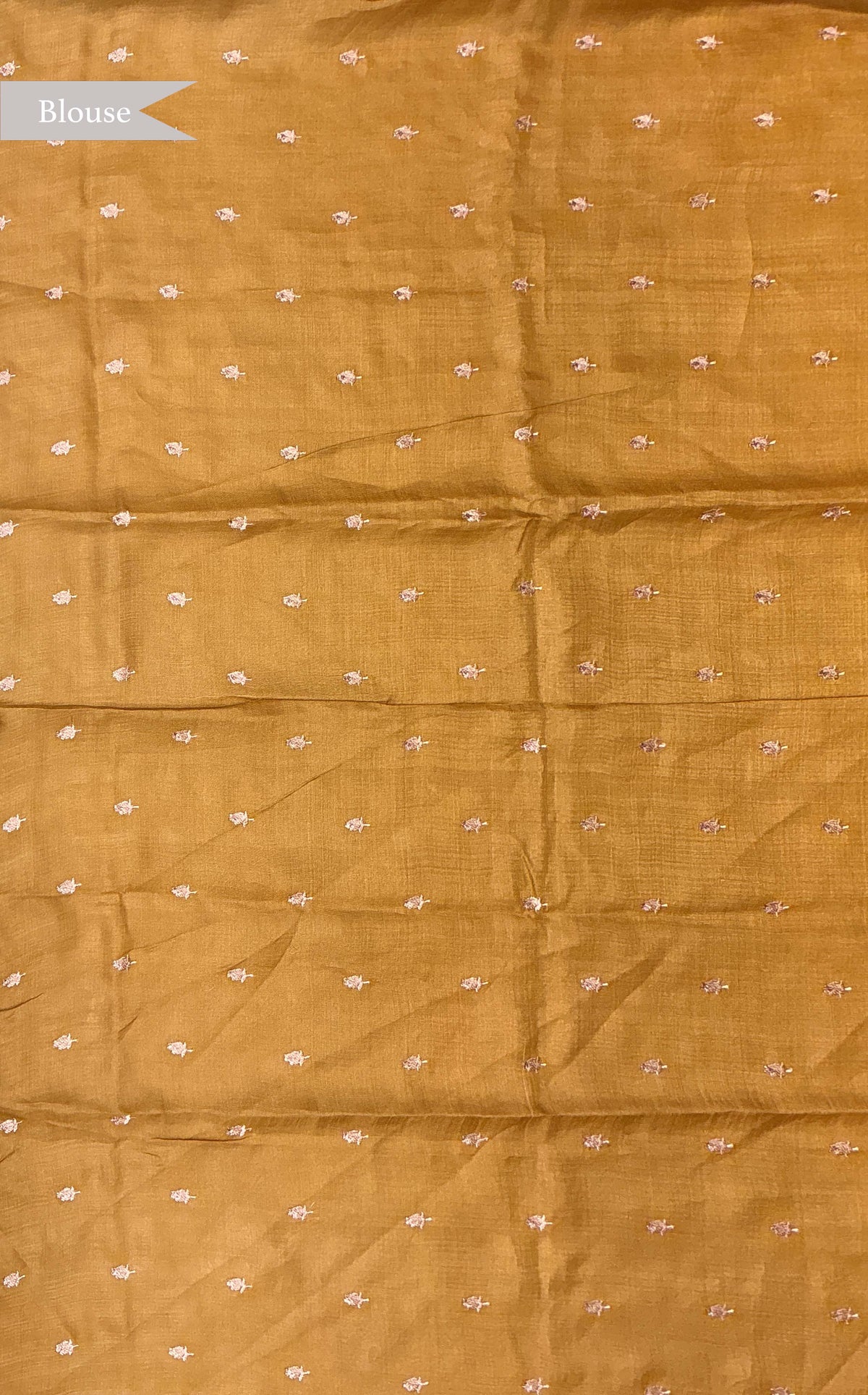 Mustard Yellow Tussar Silk Saree - Mokshaa