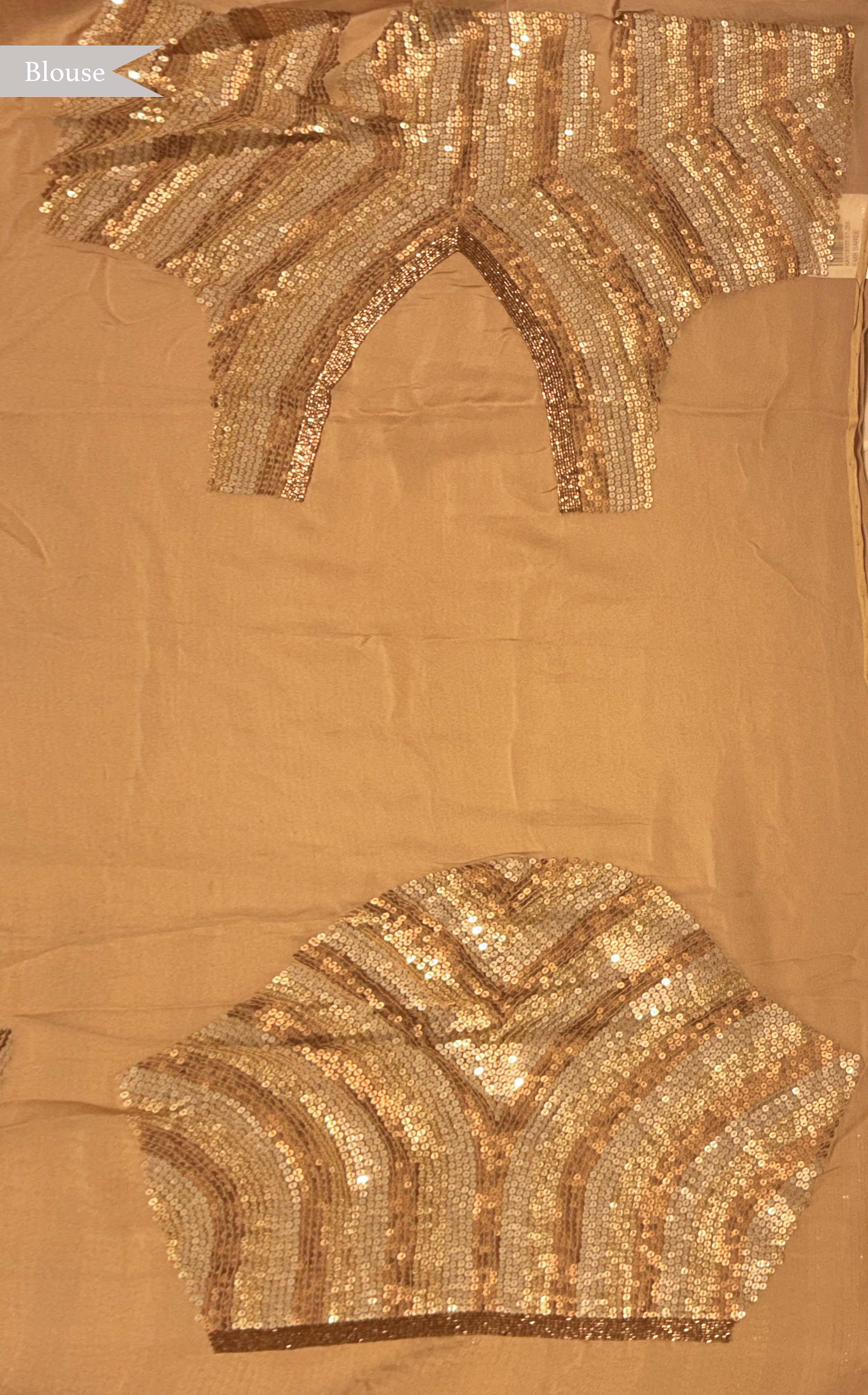 Gold Georgette Saree