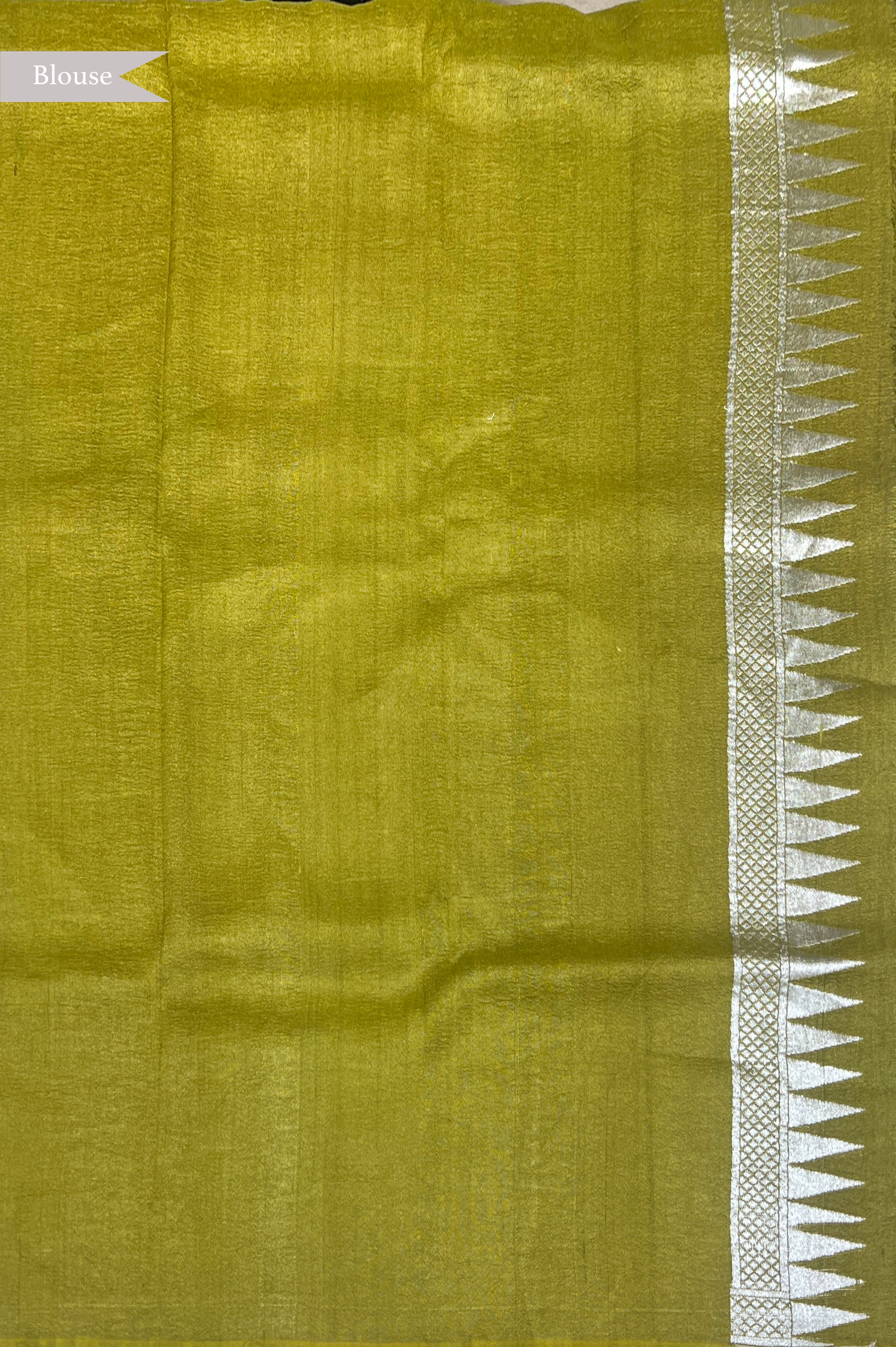 Mehendi Green Tussar Georgette Saree