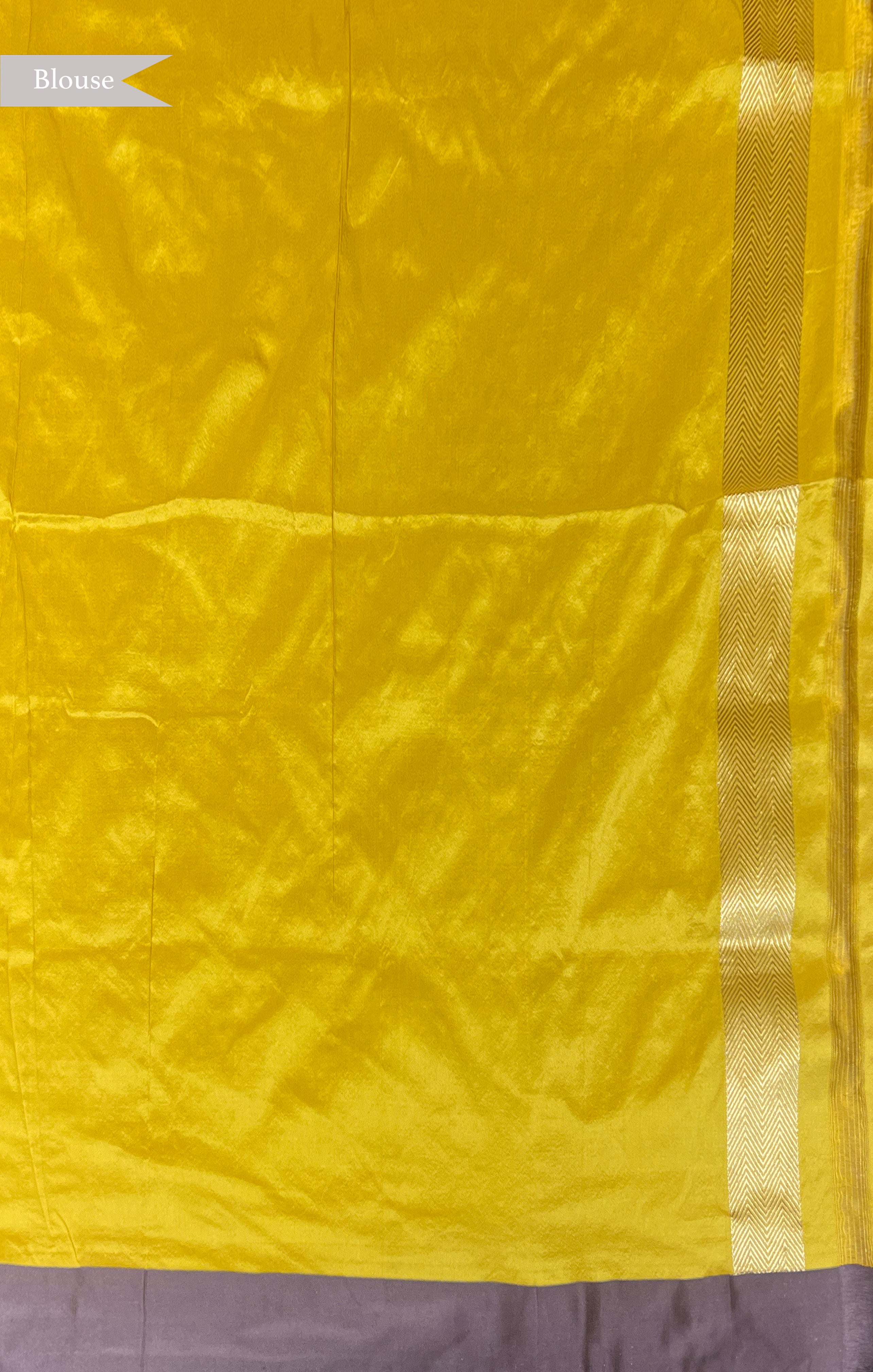 Yellow Banarasi Silk Saree
