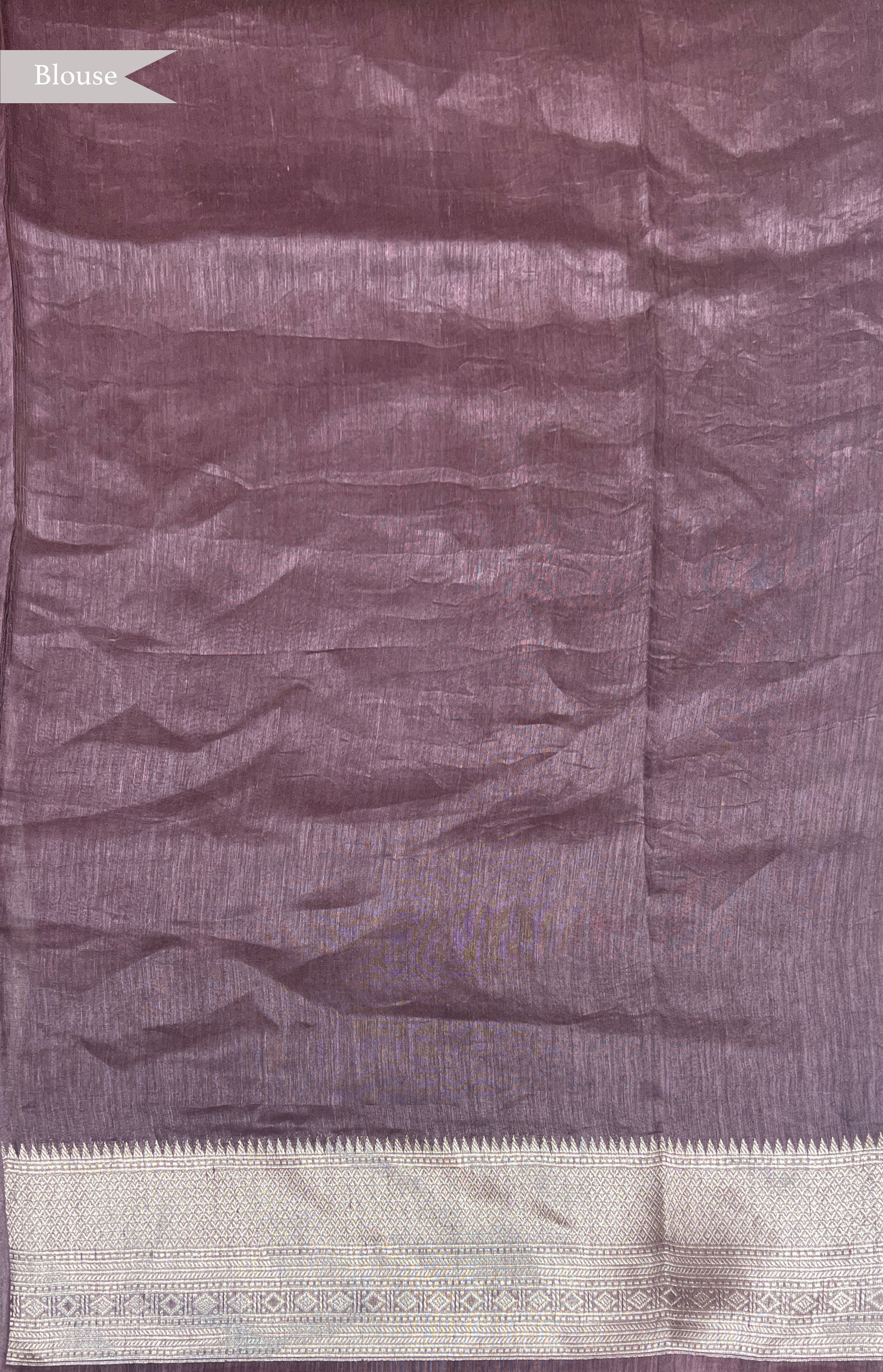 Chikko Linen Banaras Saree with All Over Buttis and Rich Zari Border