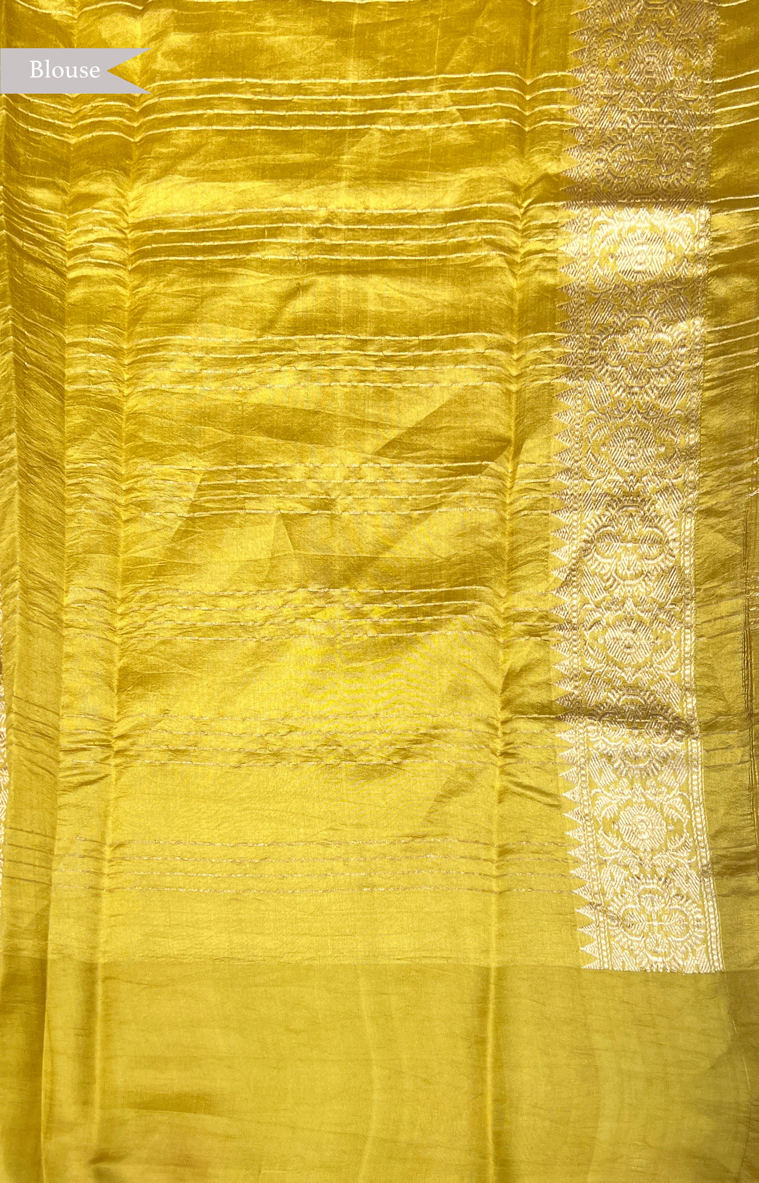 Mustard Chanderi Silk Banarasi Saree