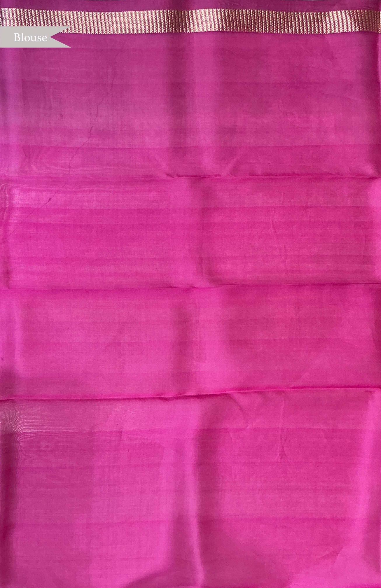 Rani Pink Banarasi Kora Silk Saree