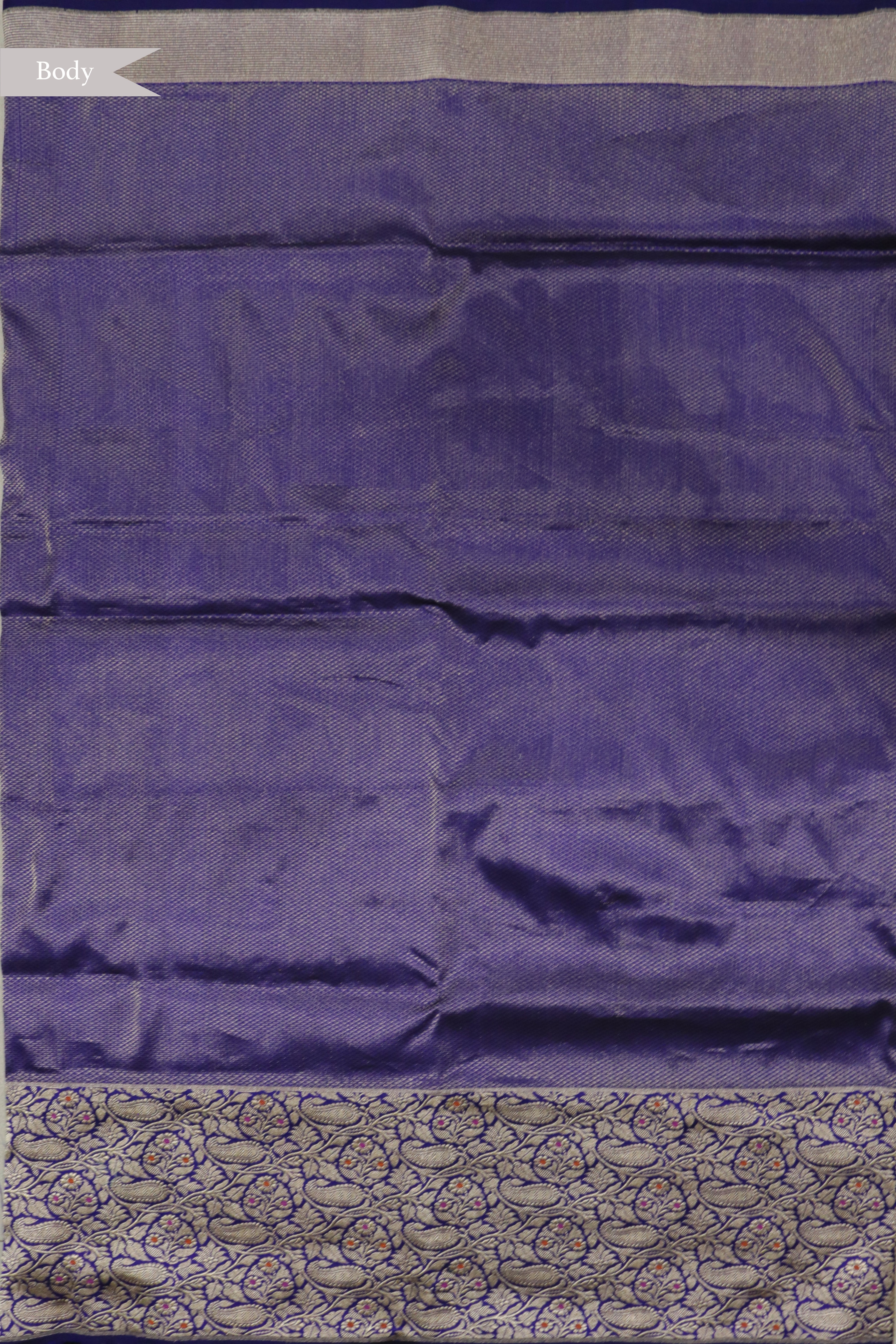 Purple Blue Banarasi Silk Saree