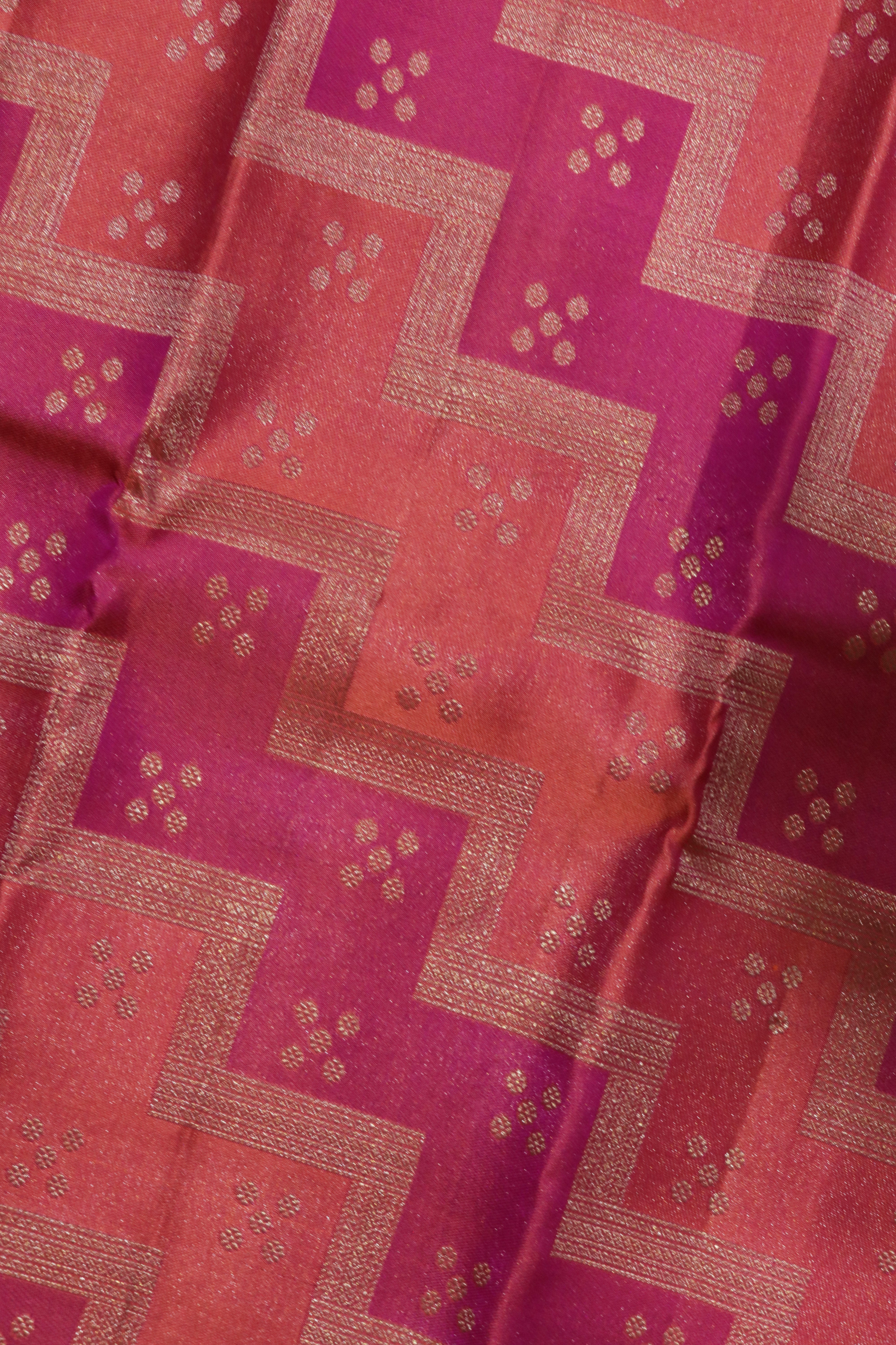 Coral Kanchivaram Silk Saree
