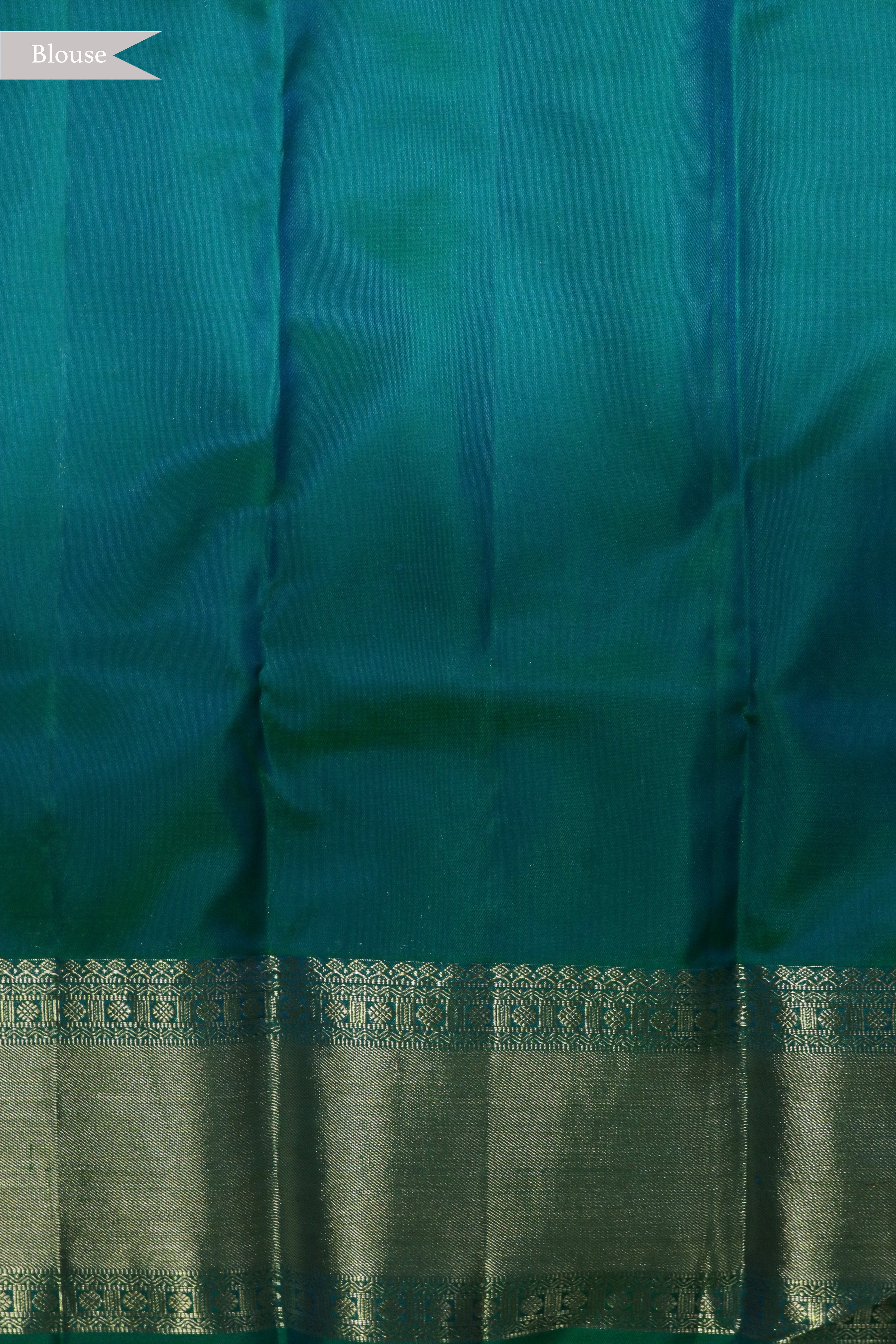 Teal Kanchivaram Silk Saree