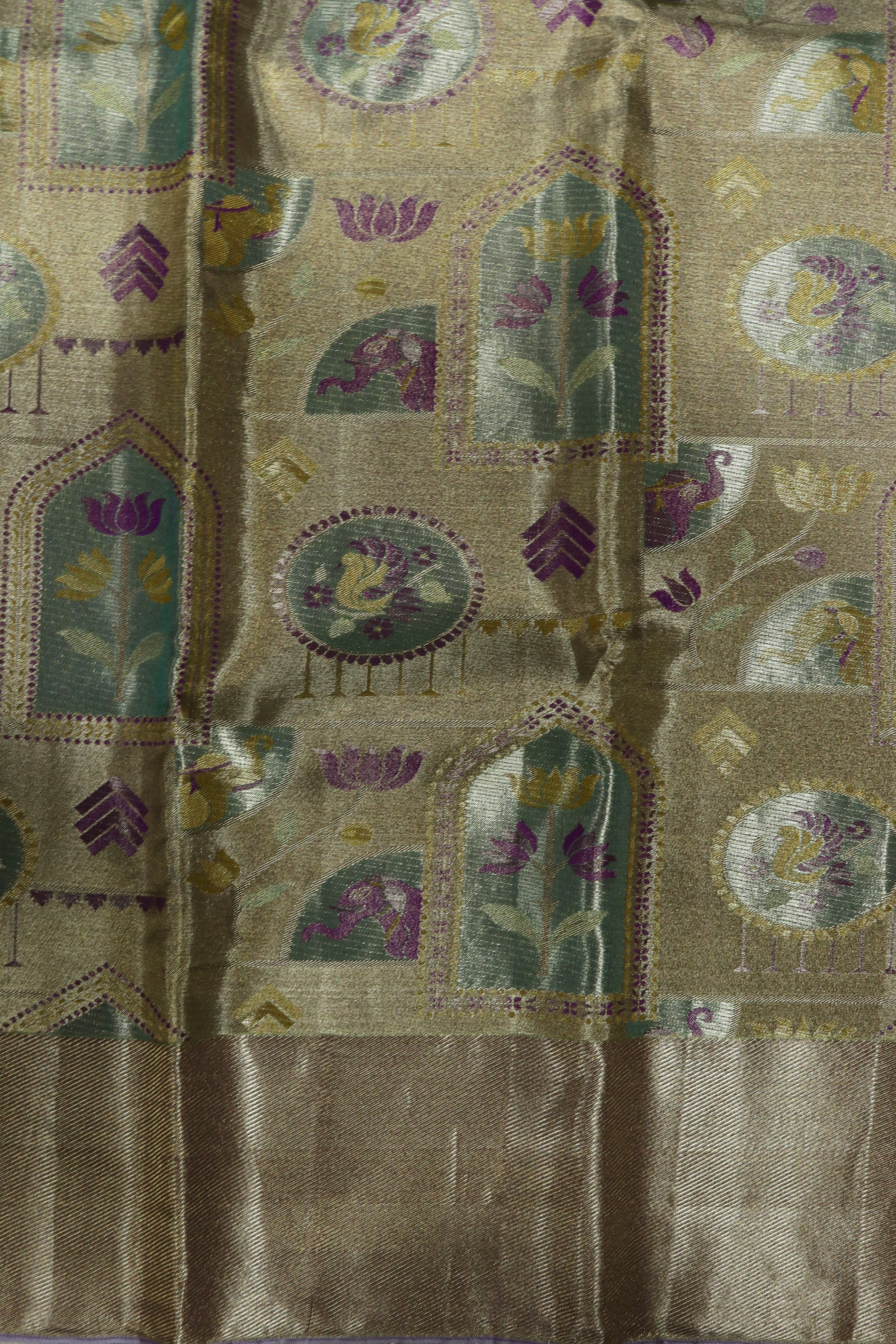 Gold Tissue Kanchivaram Silk Saree