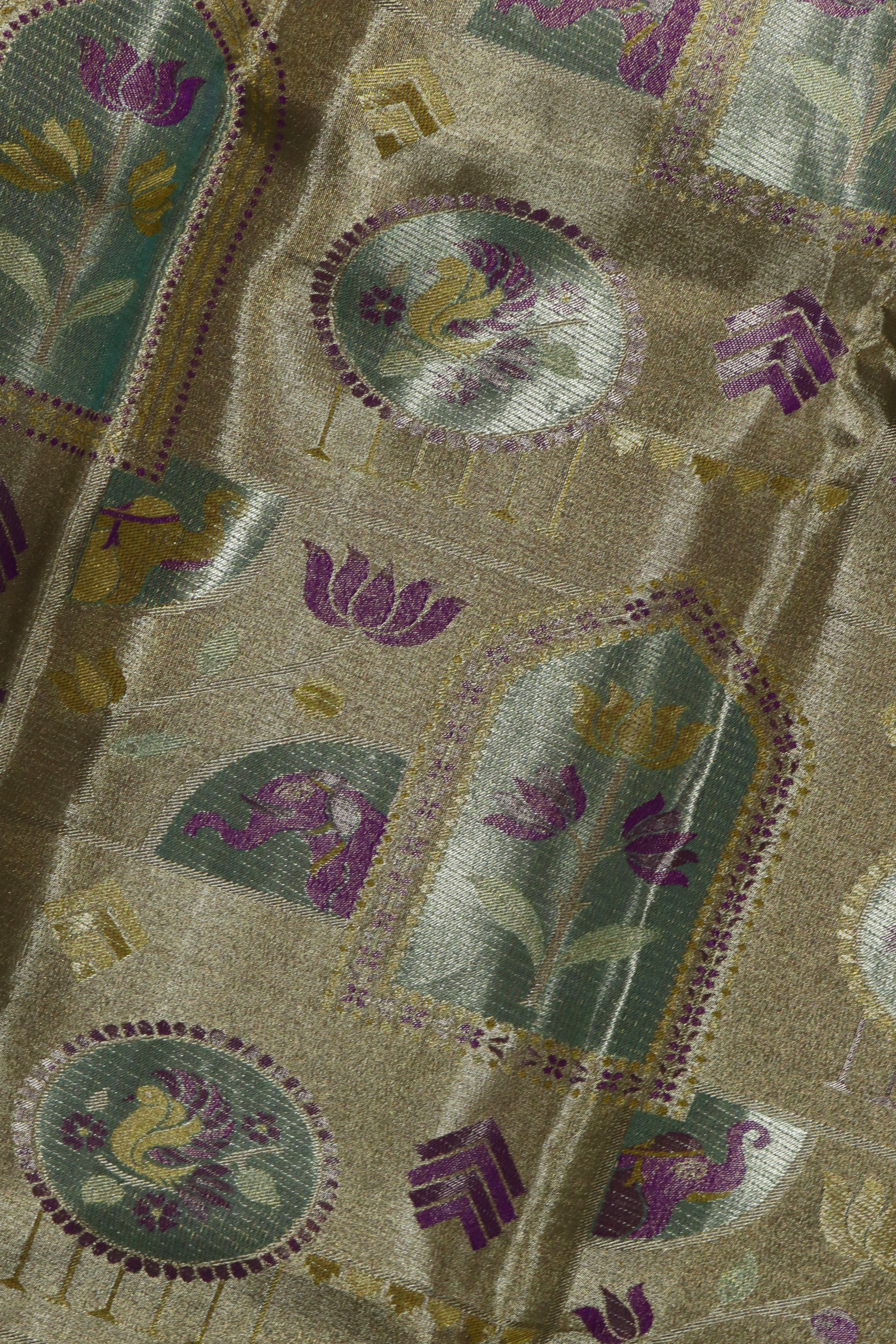 Gold Tissue Kanchivaram Silk Saree