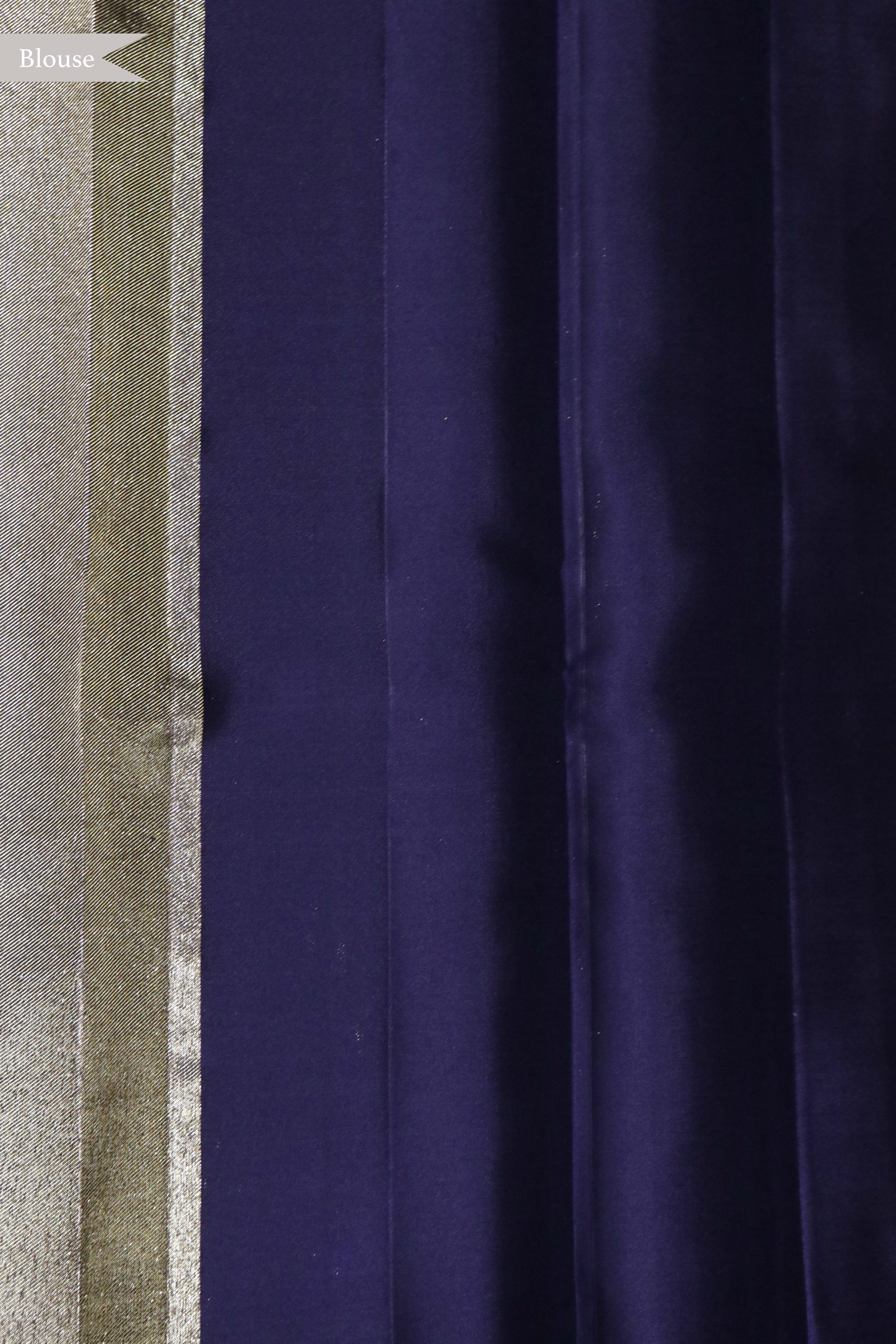 Dark Purple Kanchivaram Silk Saree