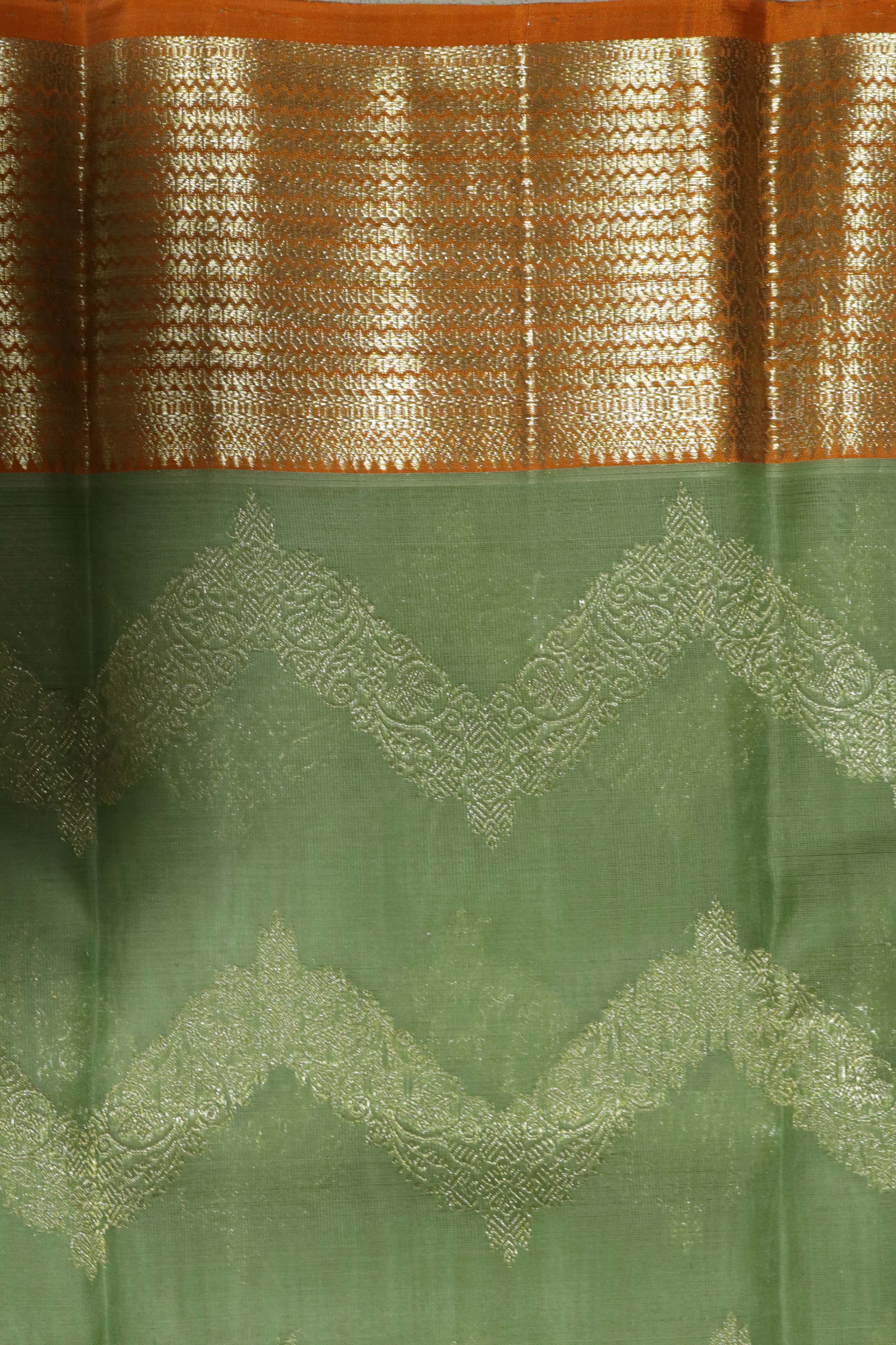 Pista Green Kanchivaram Silk Saree