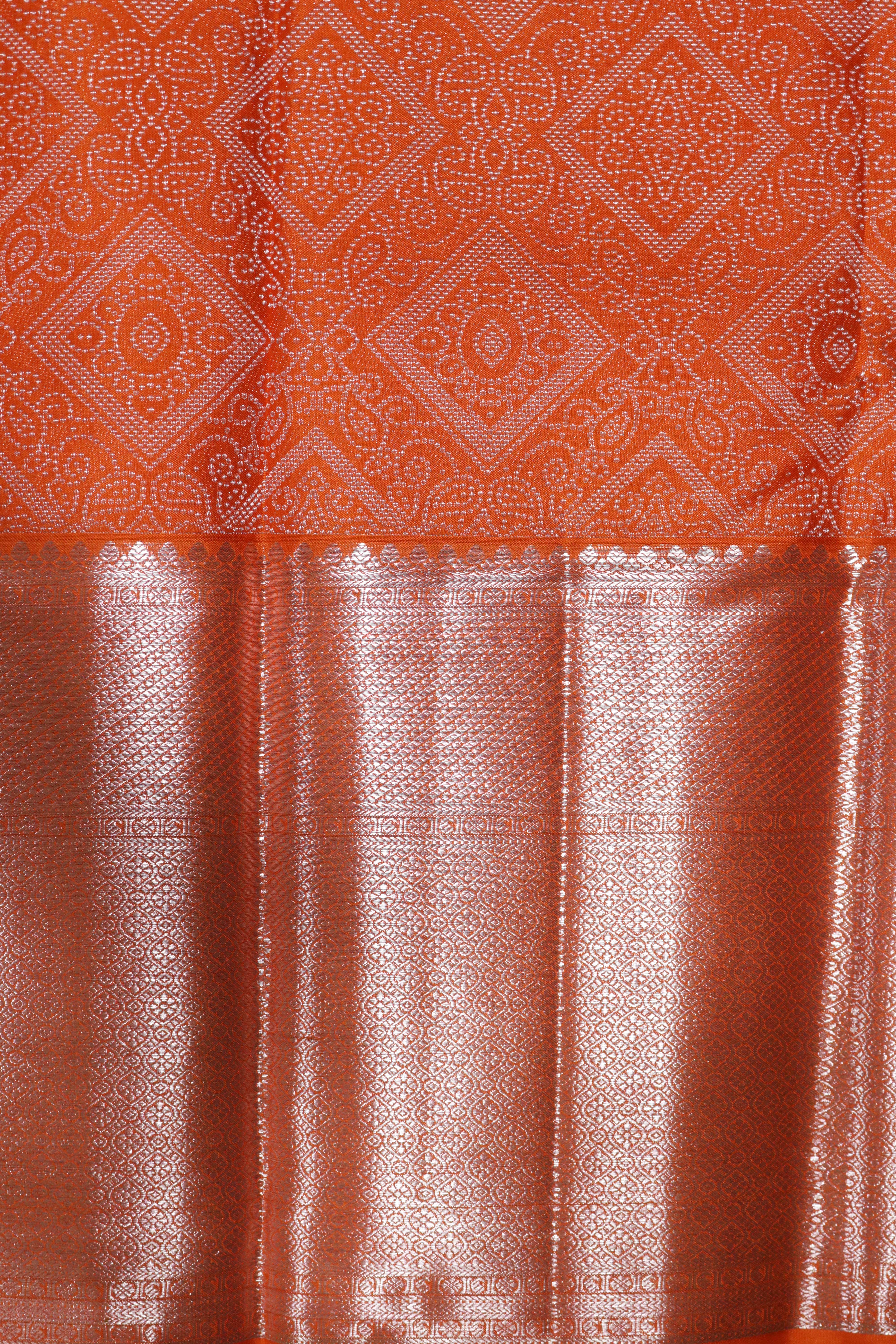 Orange Kanchivaram Silk Saree
