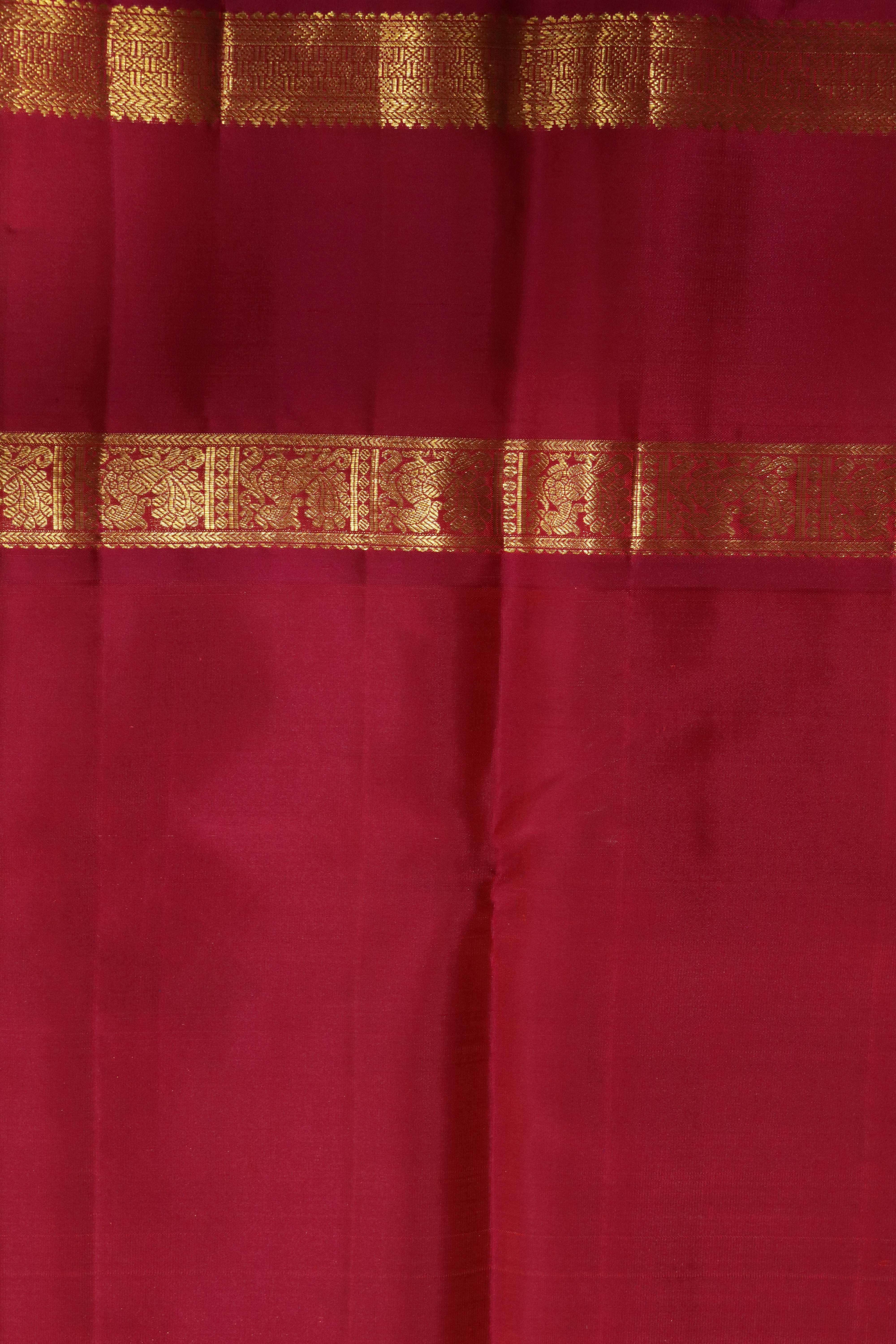 Orange Kanchivaram Silk Saree