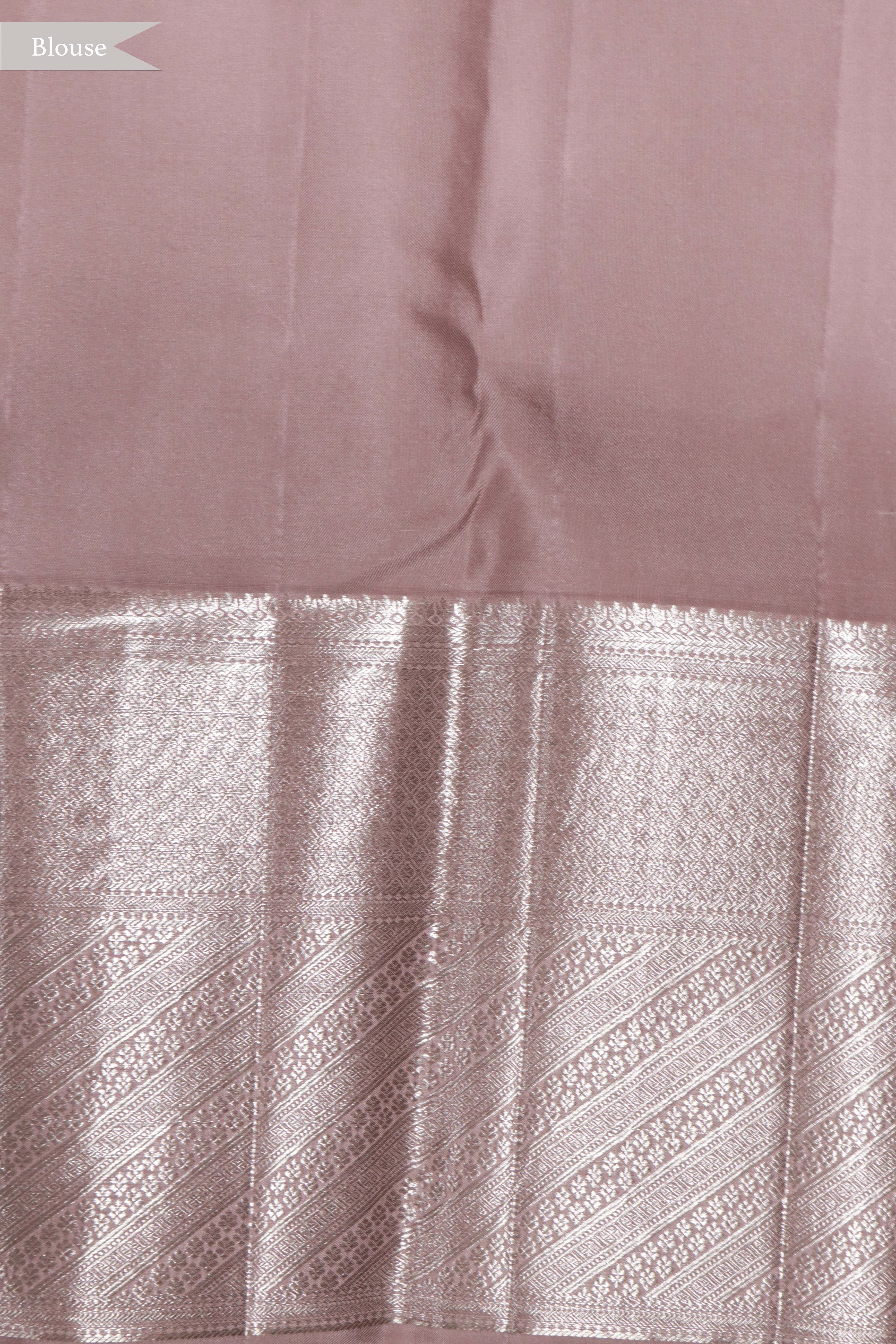 Blush Pink Kanchivaram Silk Saree