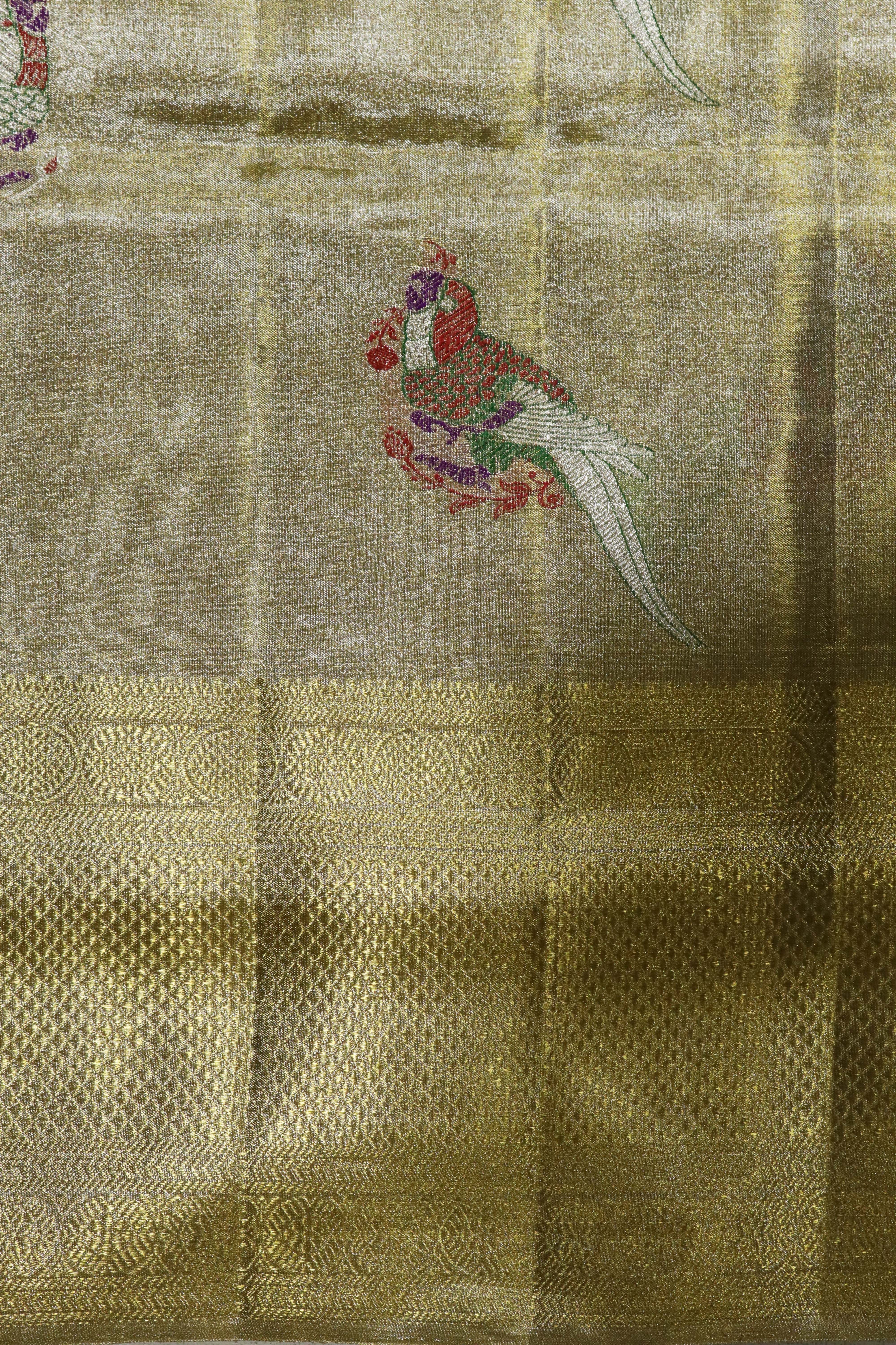 Gold Kanchivaram Tissue Silk Saree