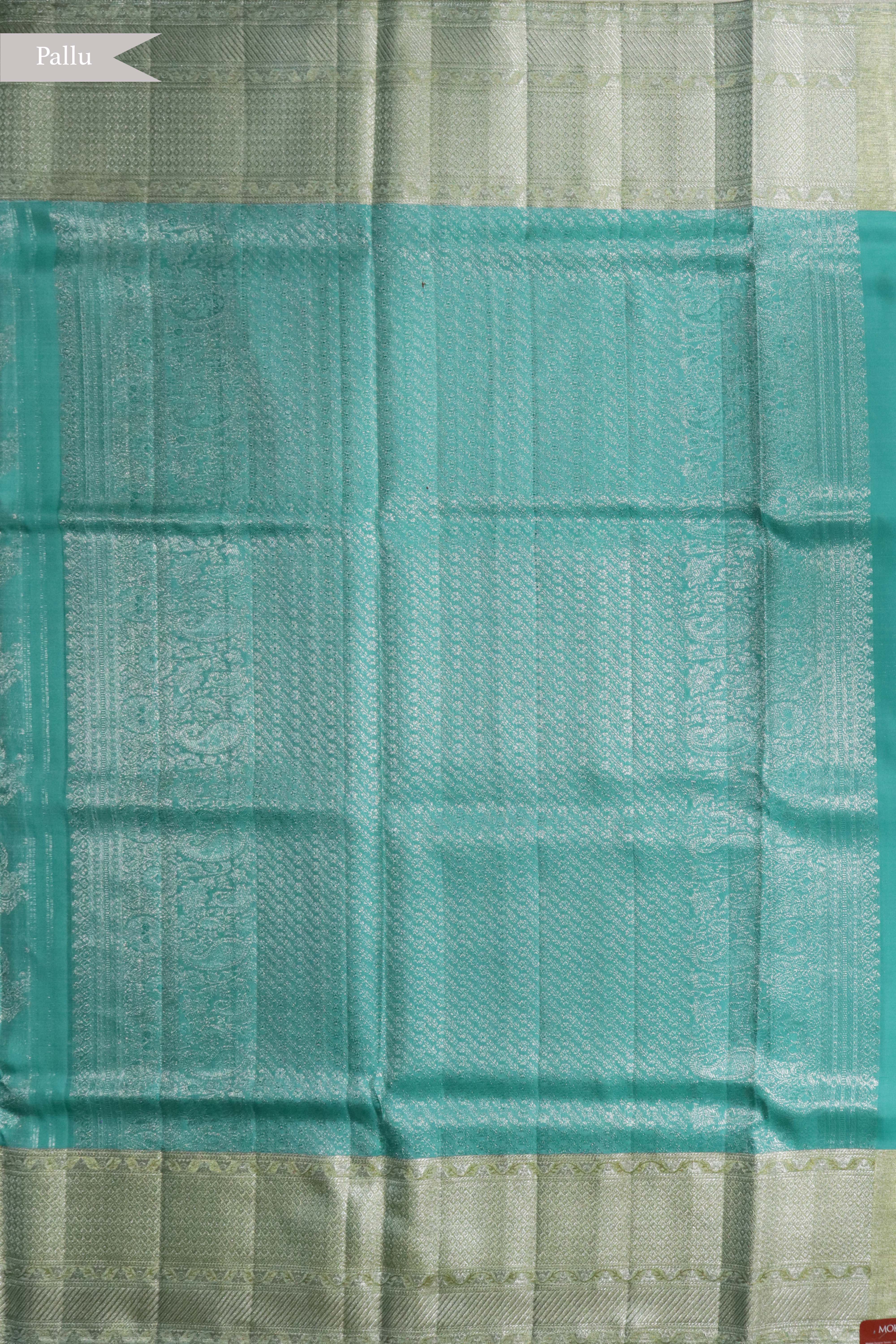 Light Blue Kanchivaram Tissue Silk Saree
