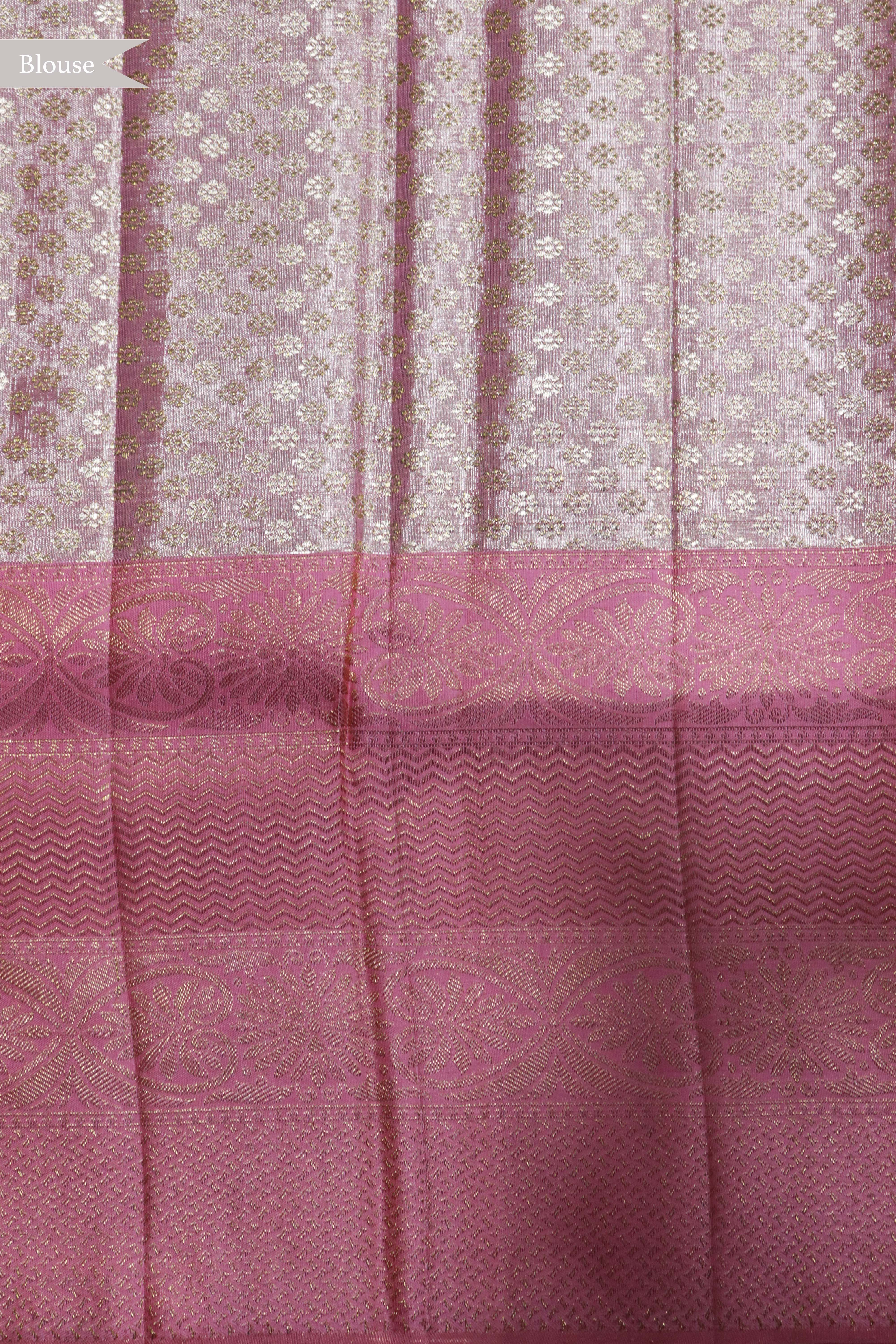 Silver Gold Kanchivaram Tissue Silk Saree