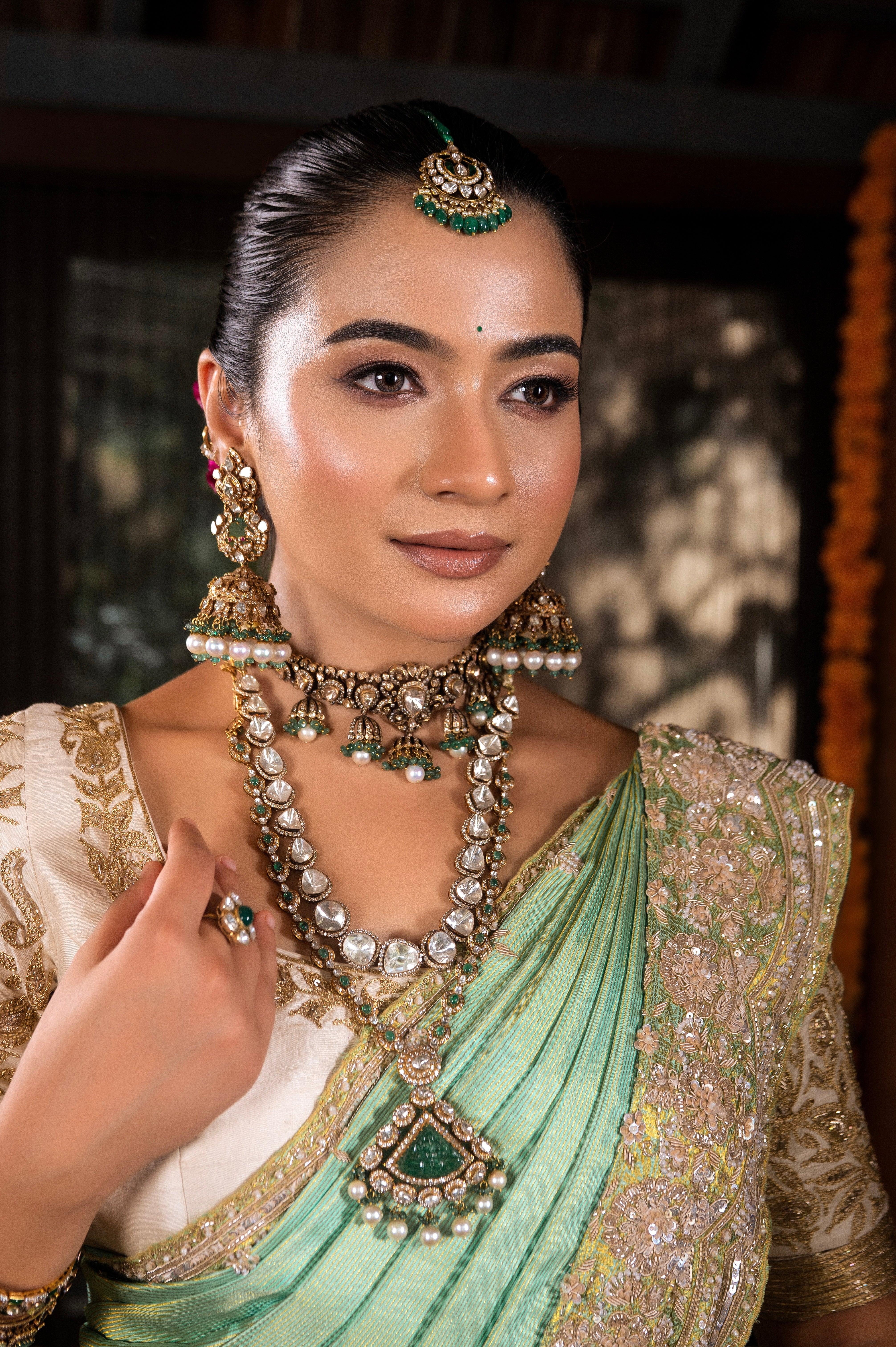 Sea Green Kanchivaram Silk Saree