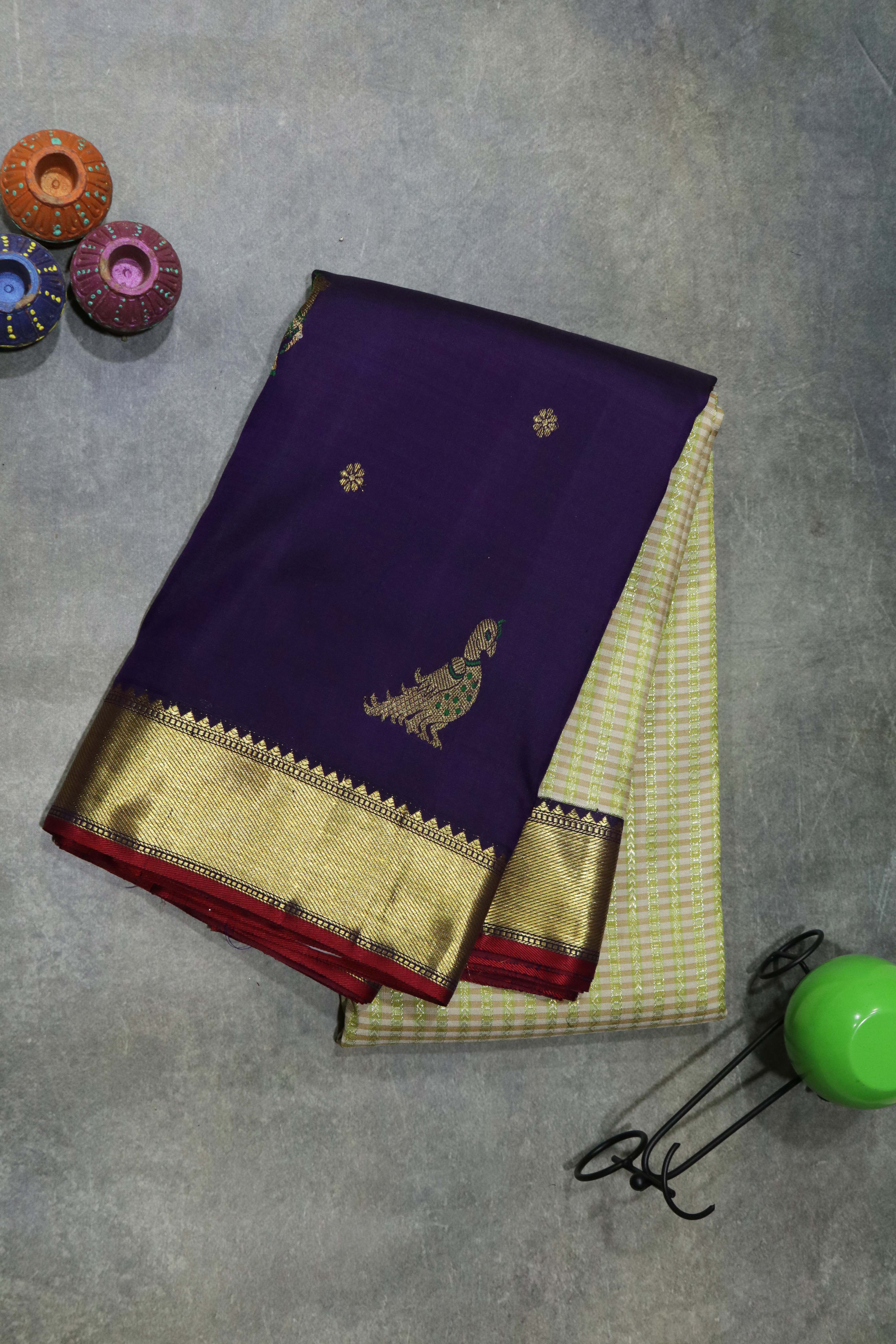 Off White Kanchivaram Silk Saree