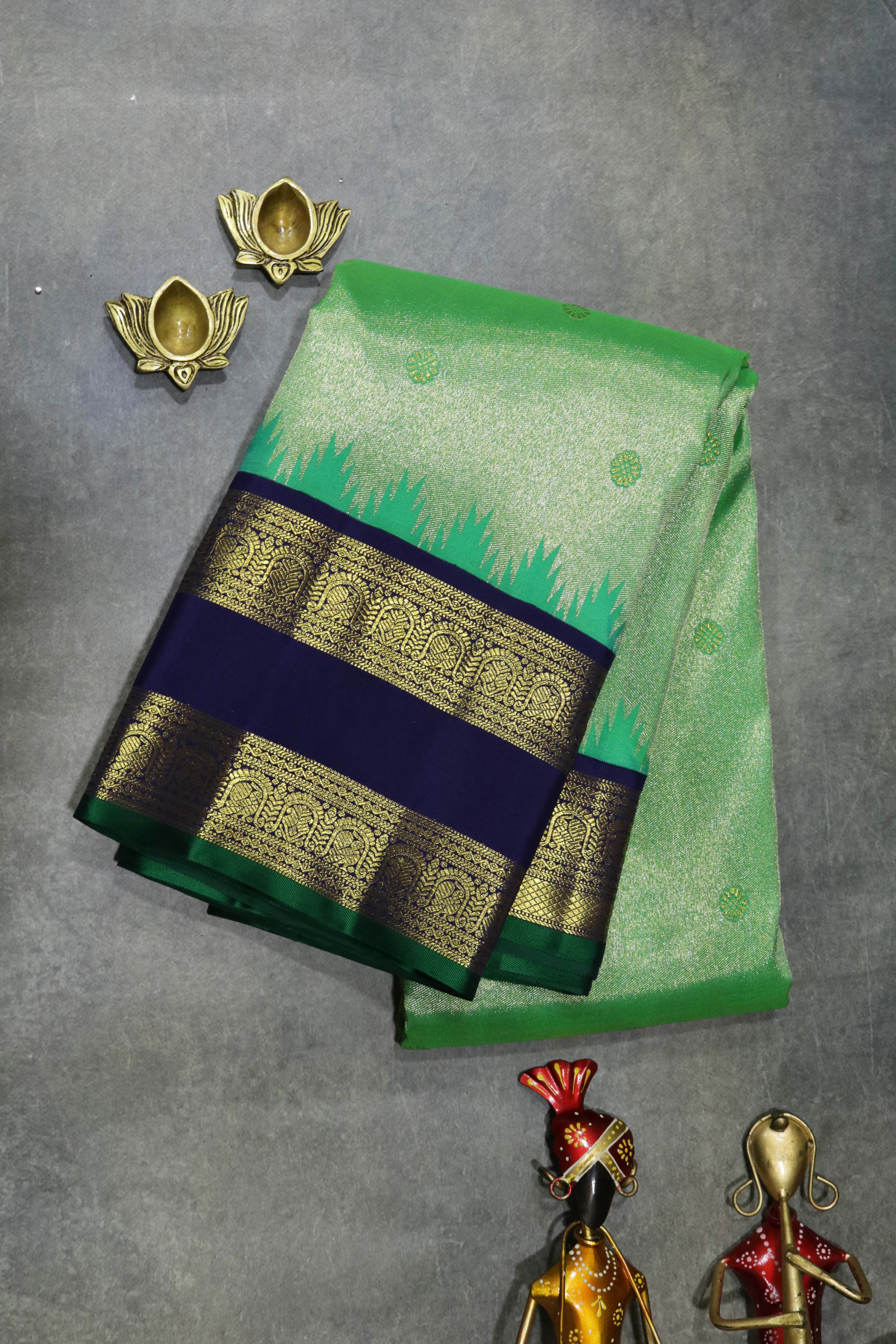 Emerald Green Kanchivaram Silk Saree