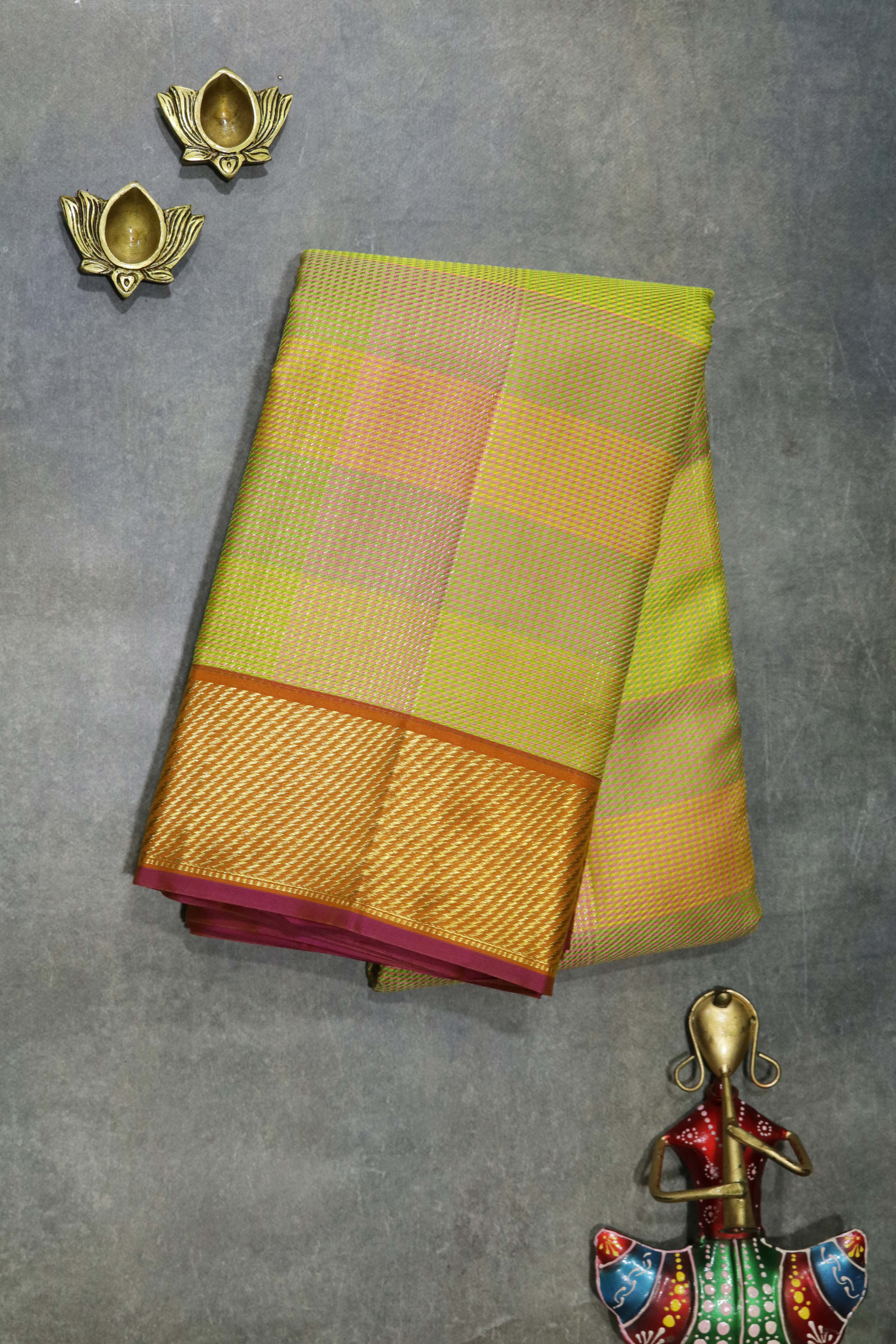 Pastel Lime Kanchivaram Silk Saree