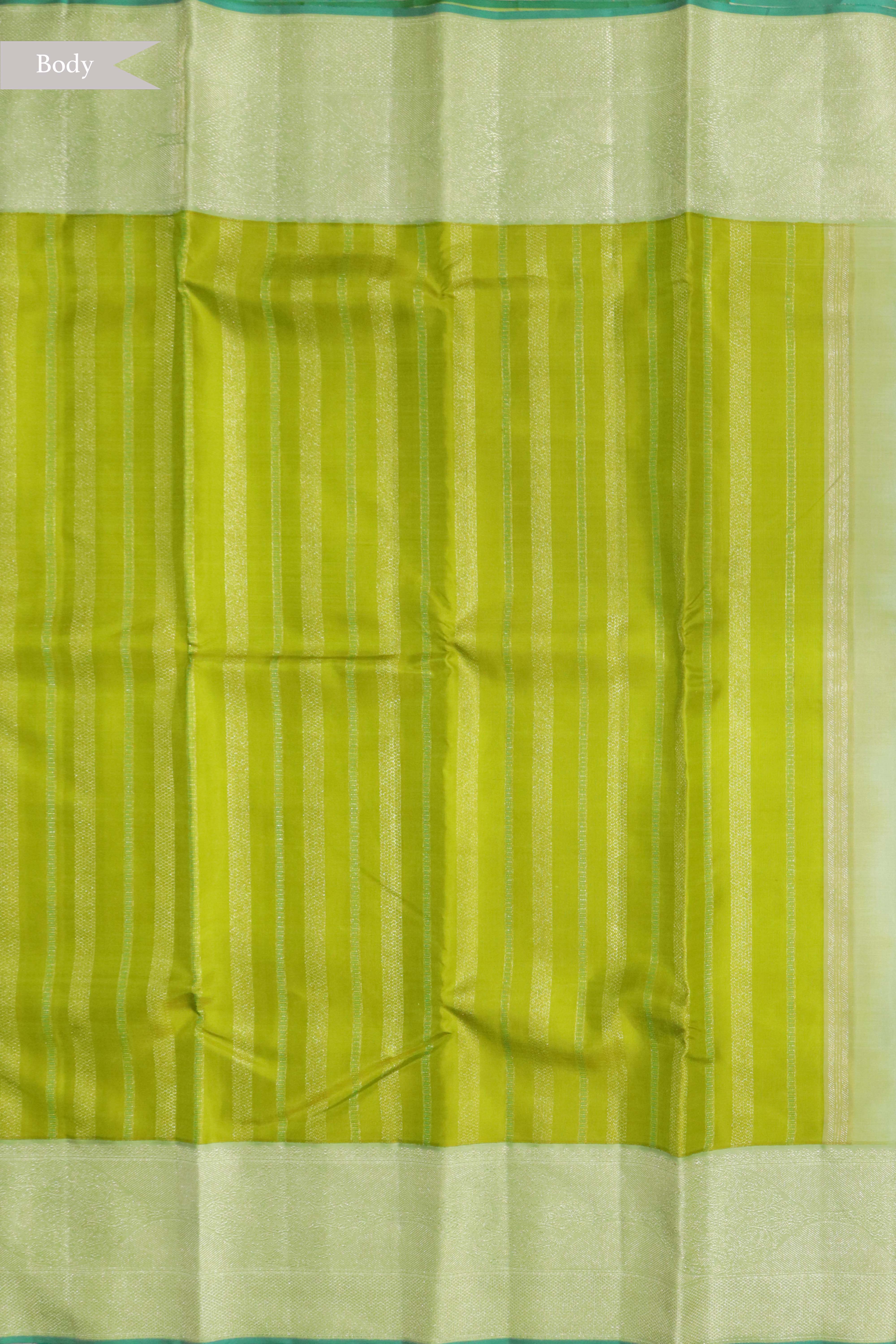 Pear Green Kanchivaram Silk Saree