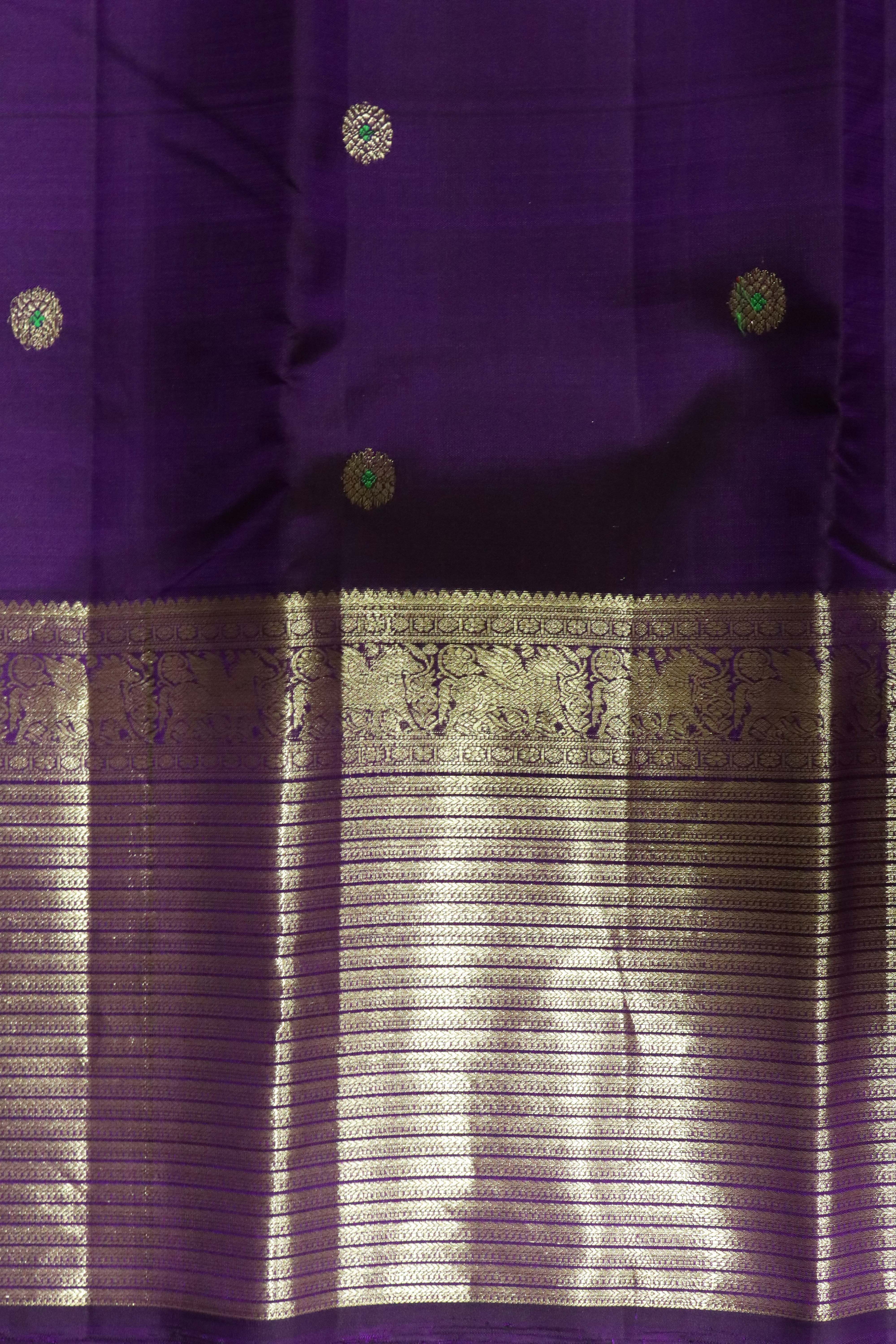 Purple Kanchivaram Silk Saree