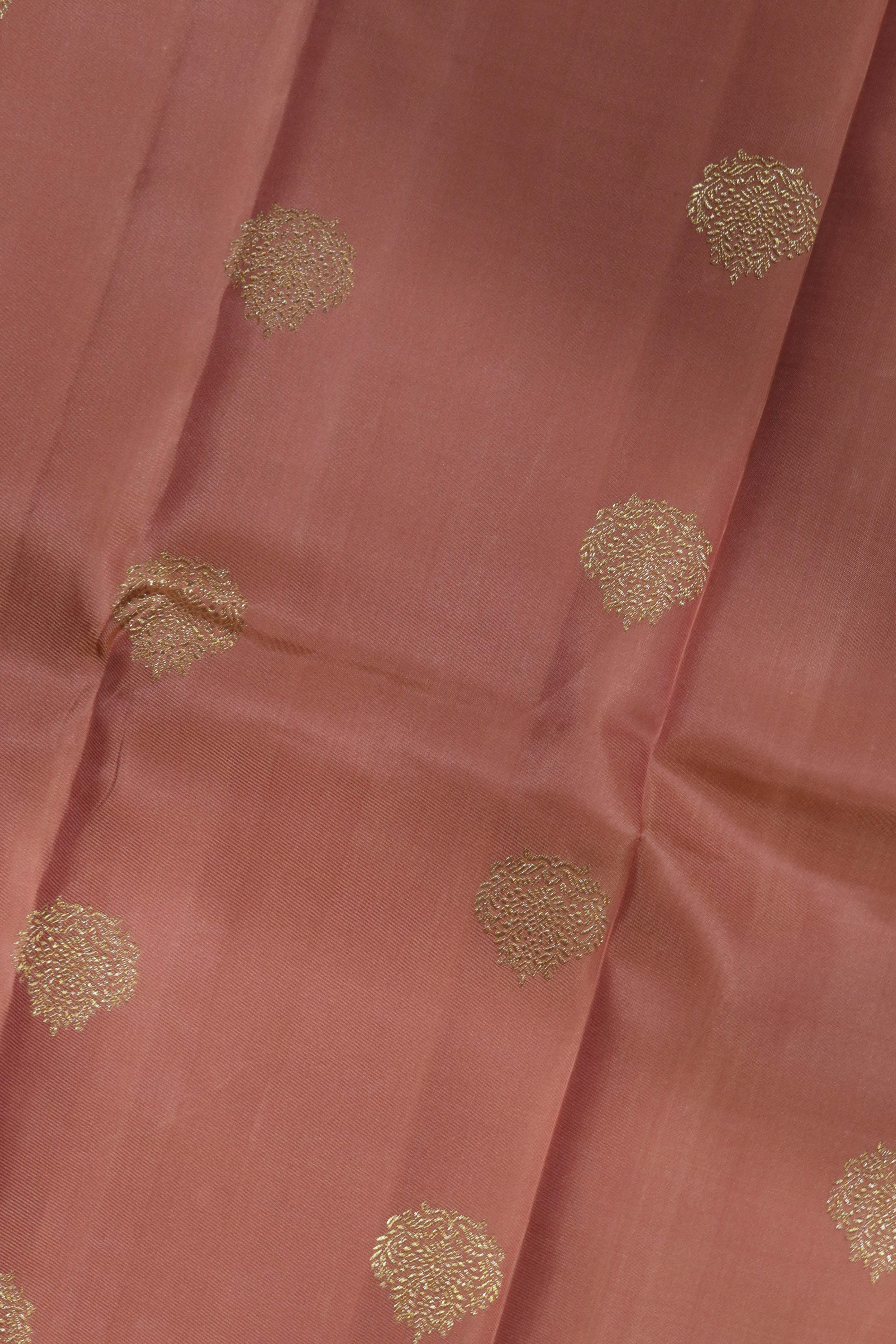 Peach Kanchivaram Silk Saree