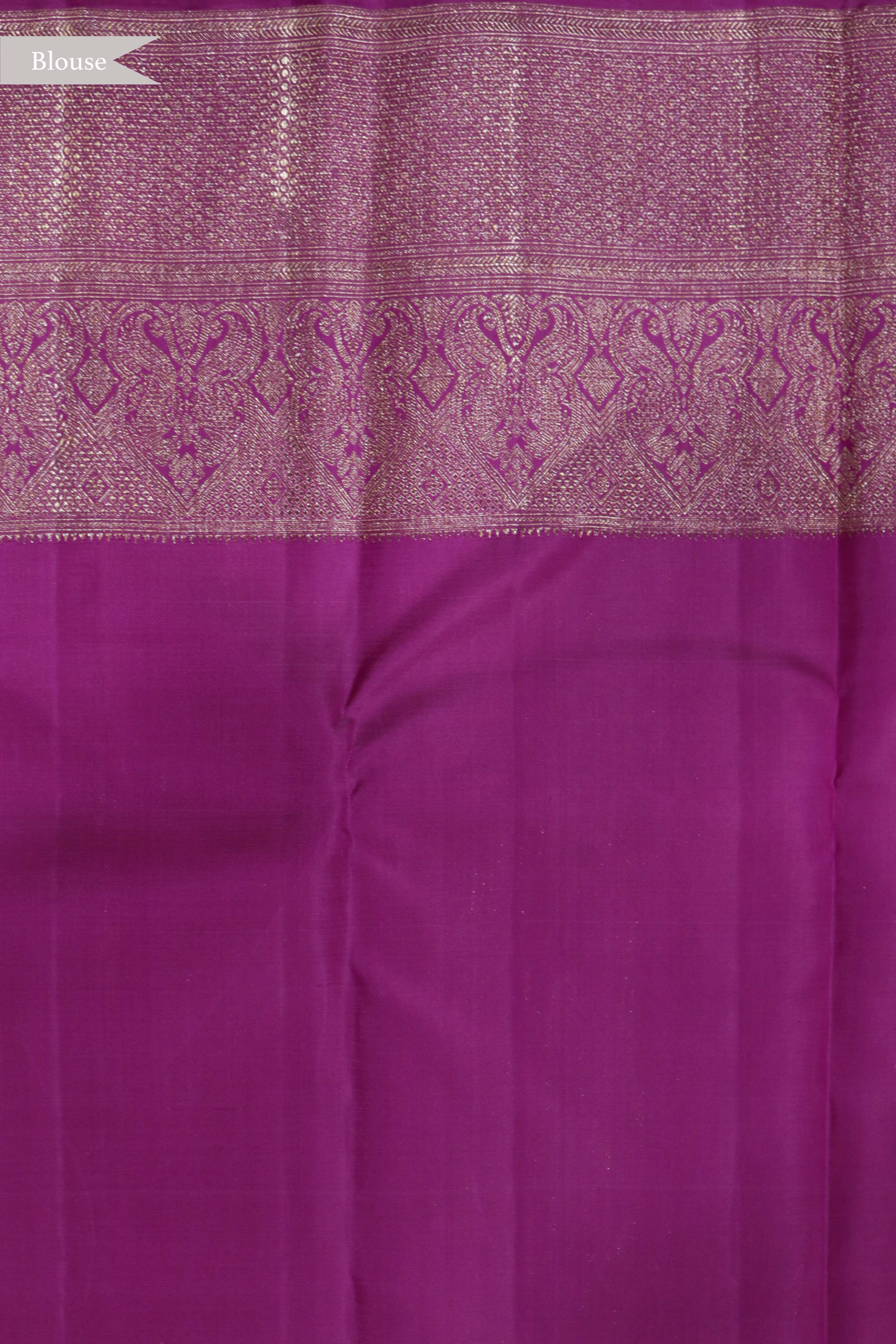 Peach Kanchivaram Silk Saree