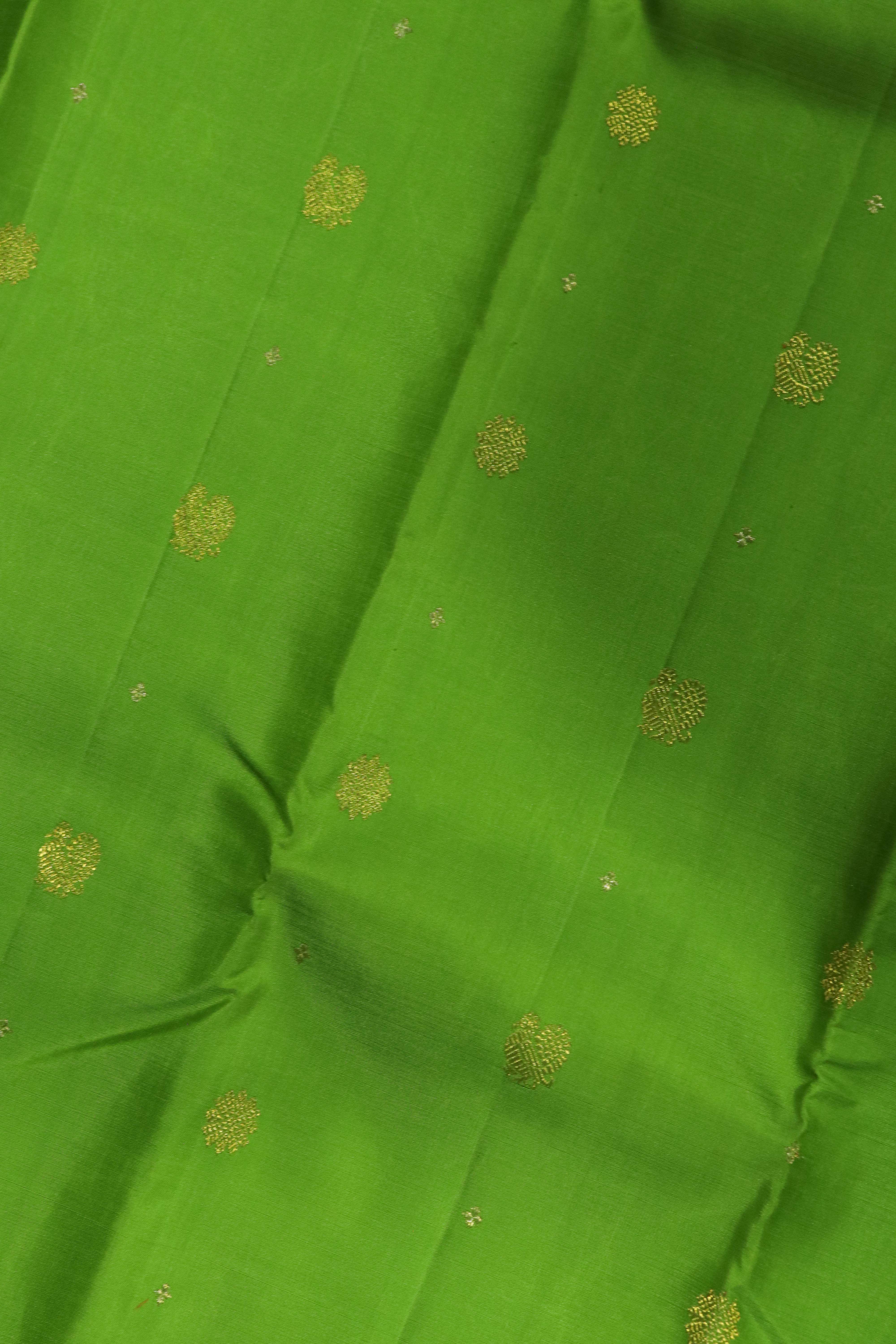 Parrot Green Kanchivaram Saree