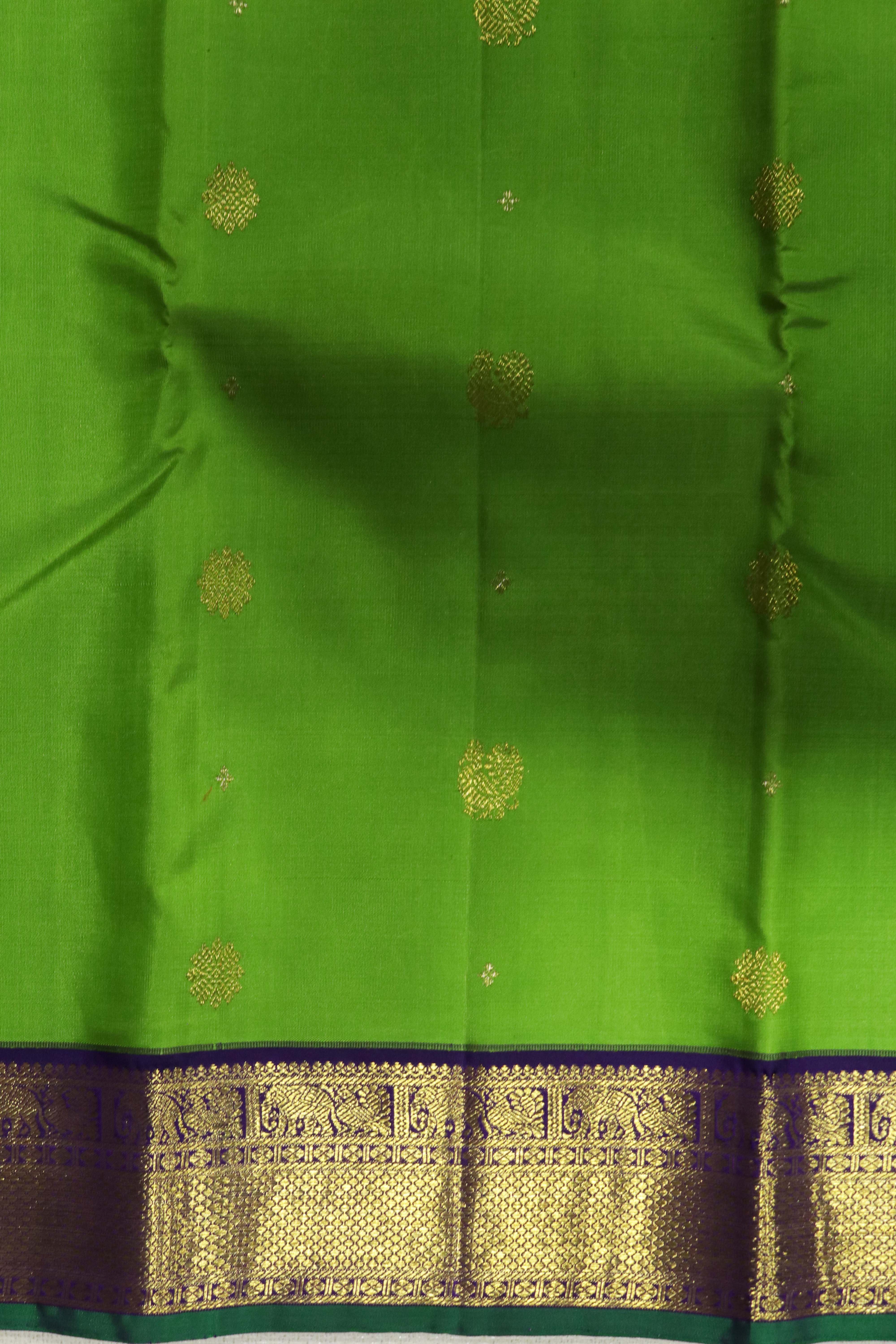 Parrot Green Kanchivaram Saree
