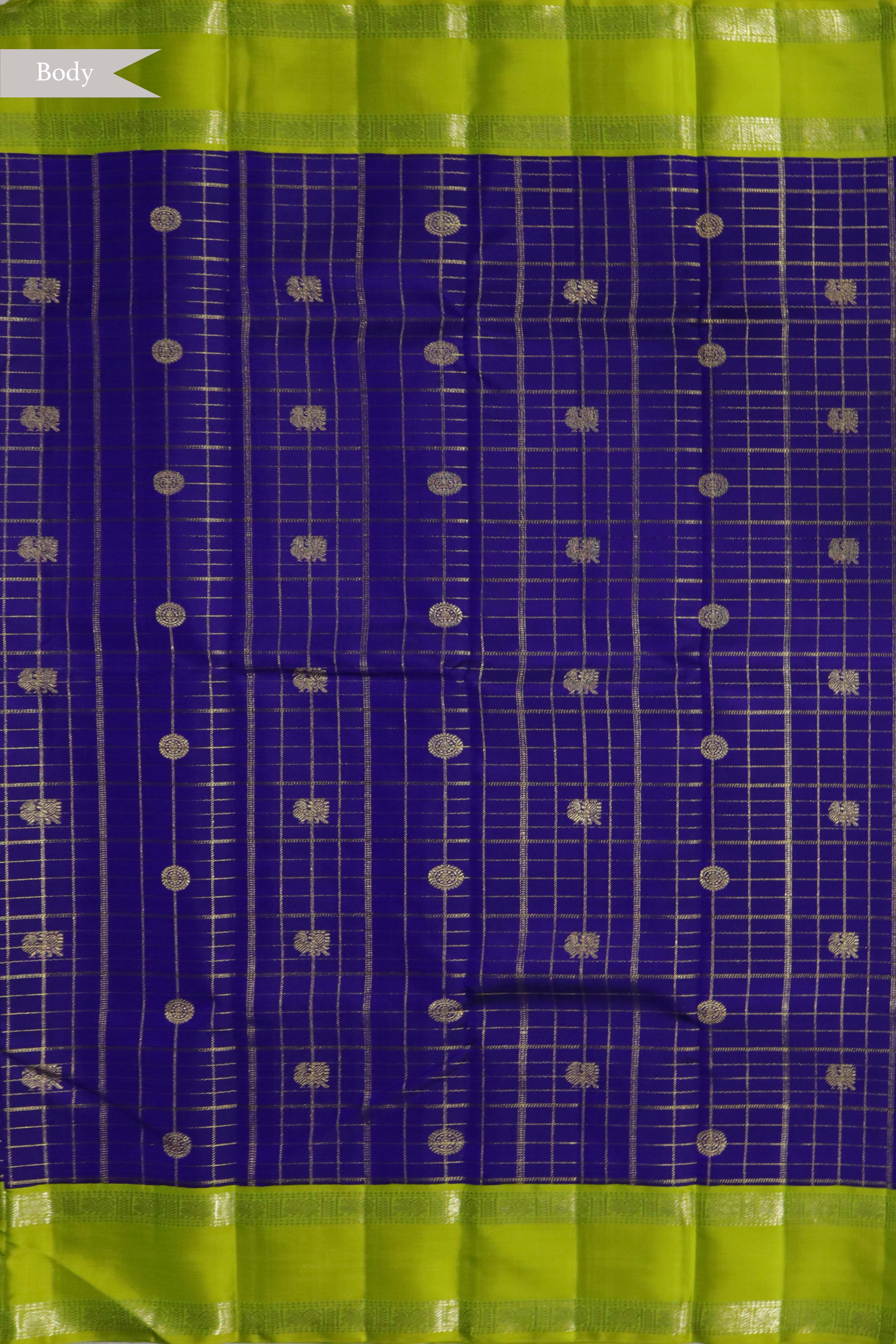 Ink Blue Kanchivaram Silk Saree