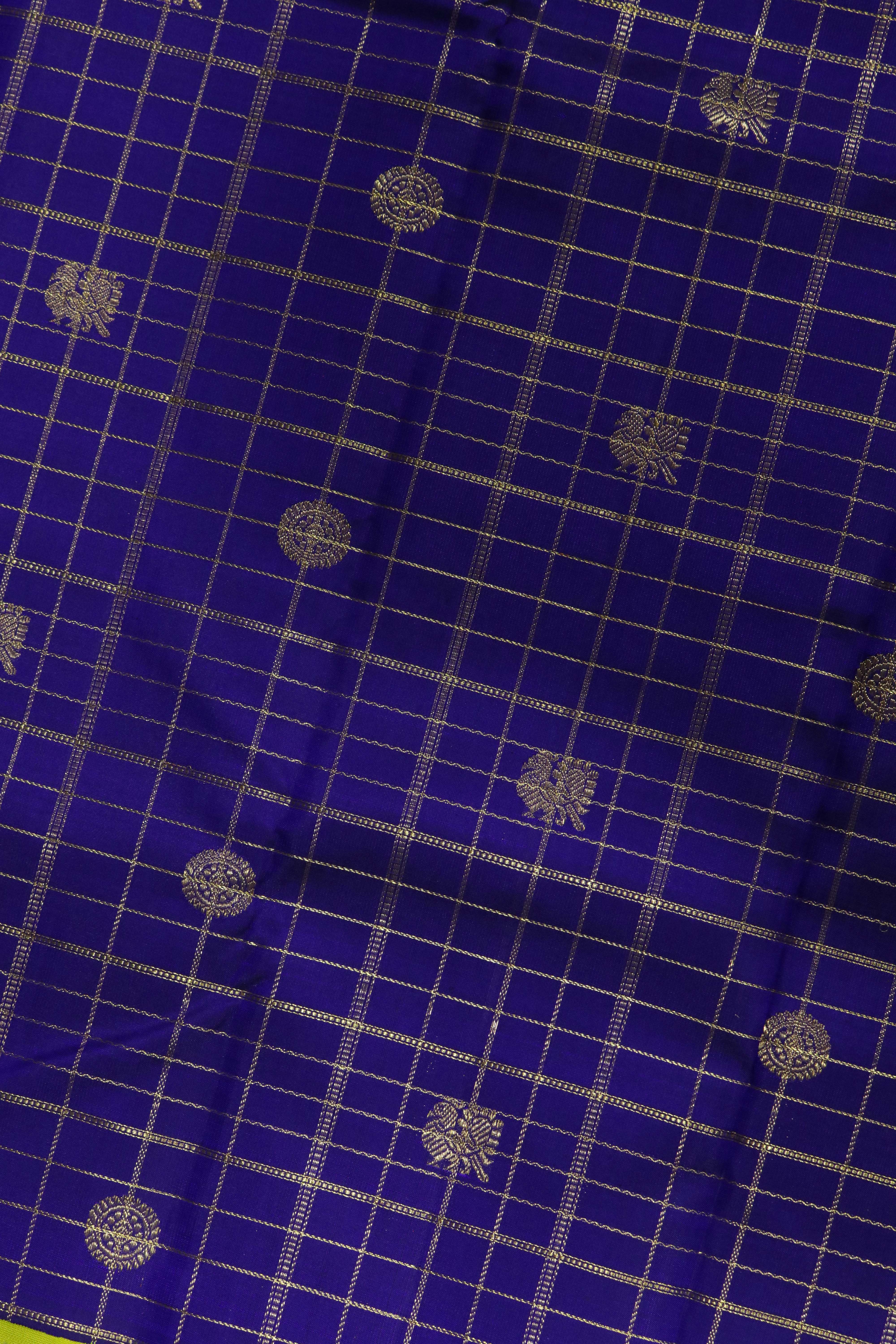 Ink Blue Kanchivaram Silk Saree