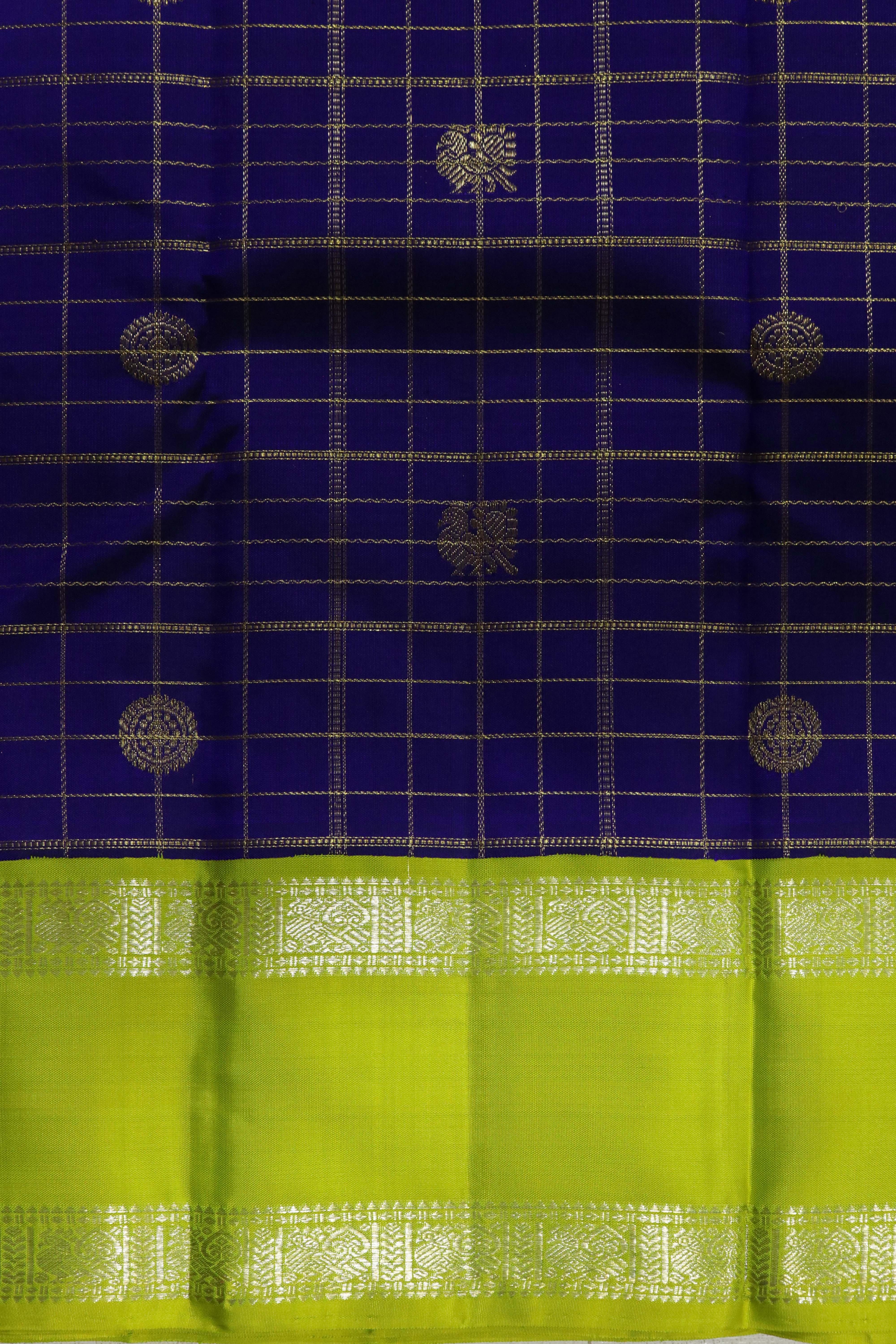 Ink Blue Kanchivaram Silk Saree