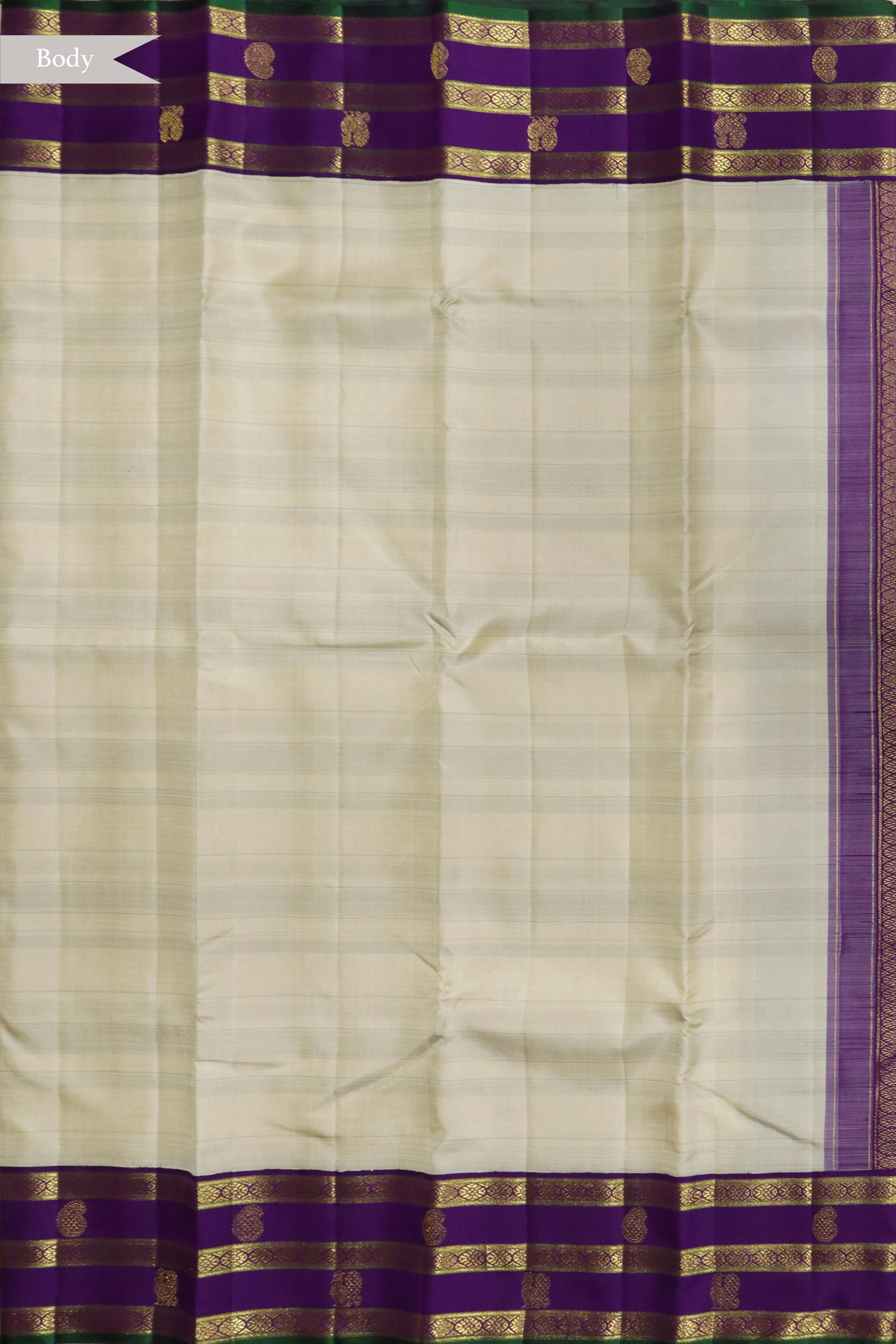 Off White Kanchivaram Silk Saree