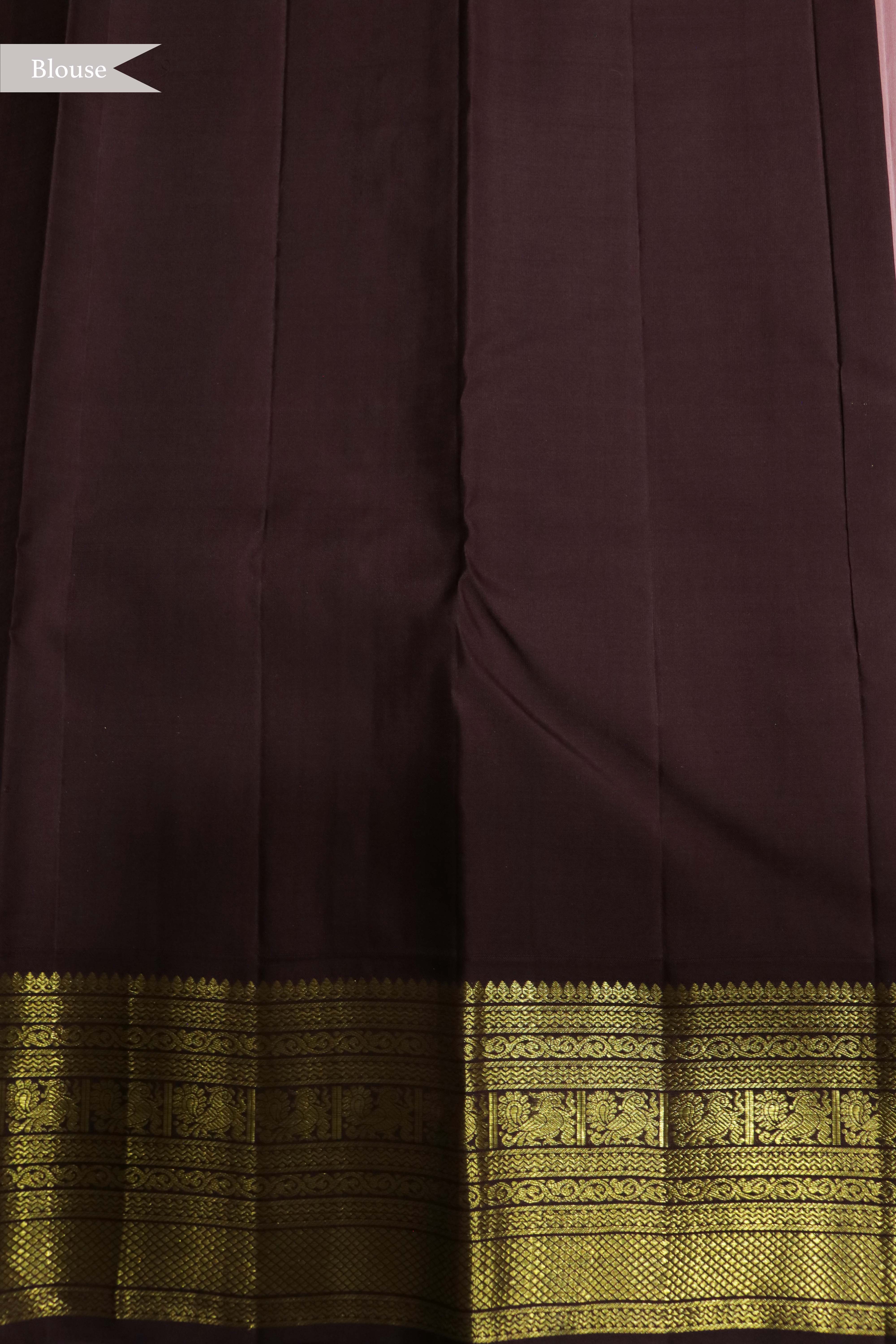 Pastel Pink Kanchivaram Silk Saree