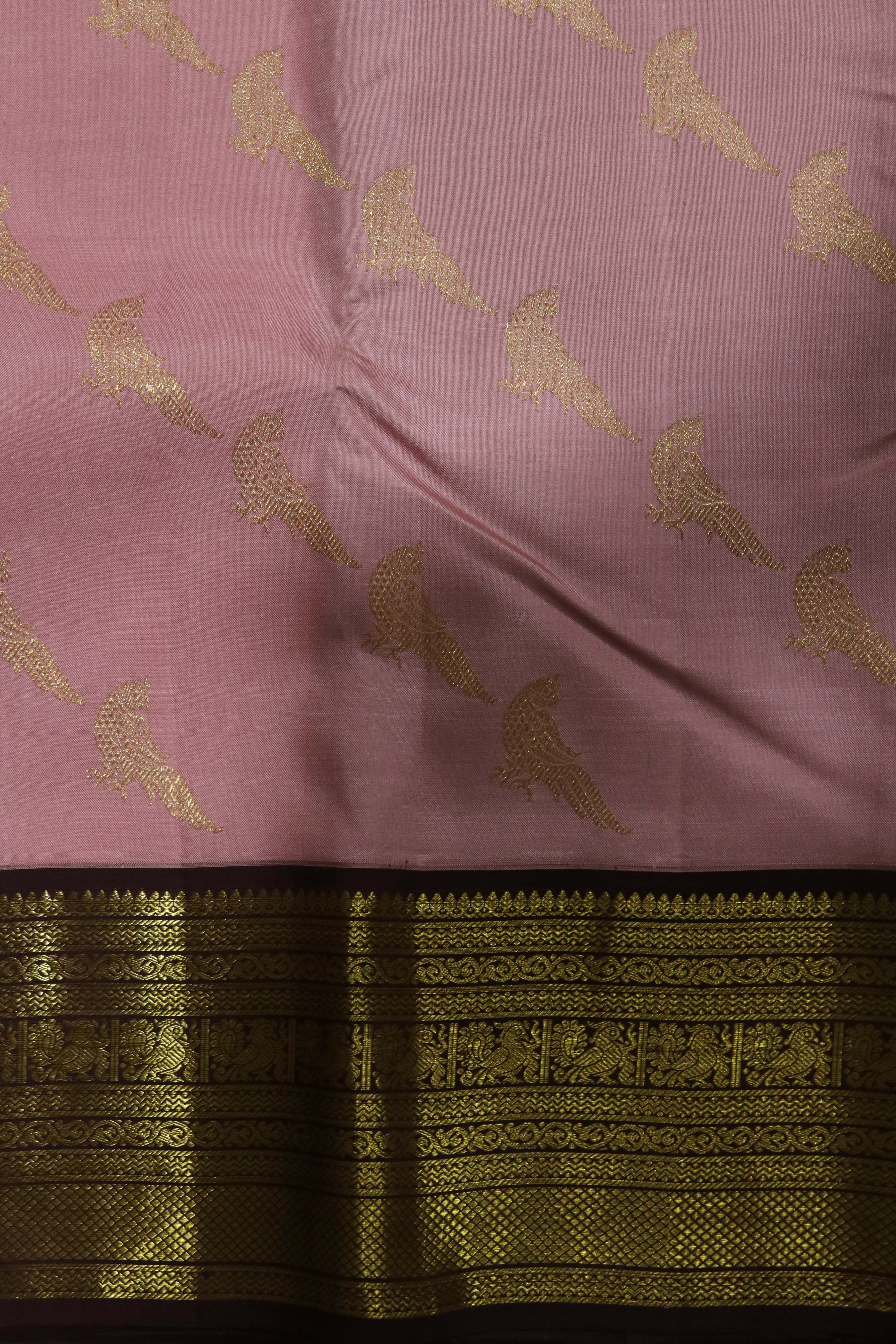 Pastel Pink Kanchivaram Silk Saree