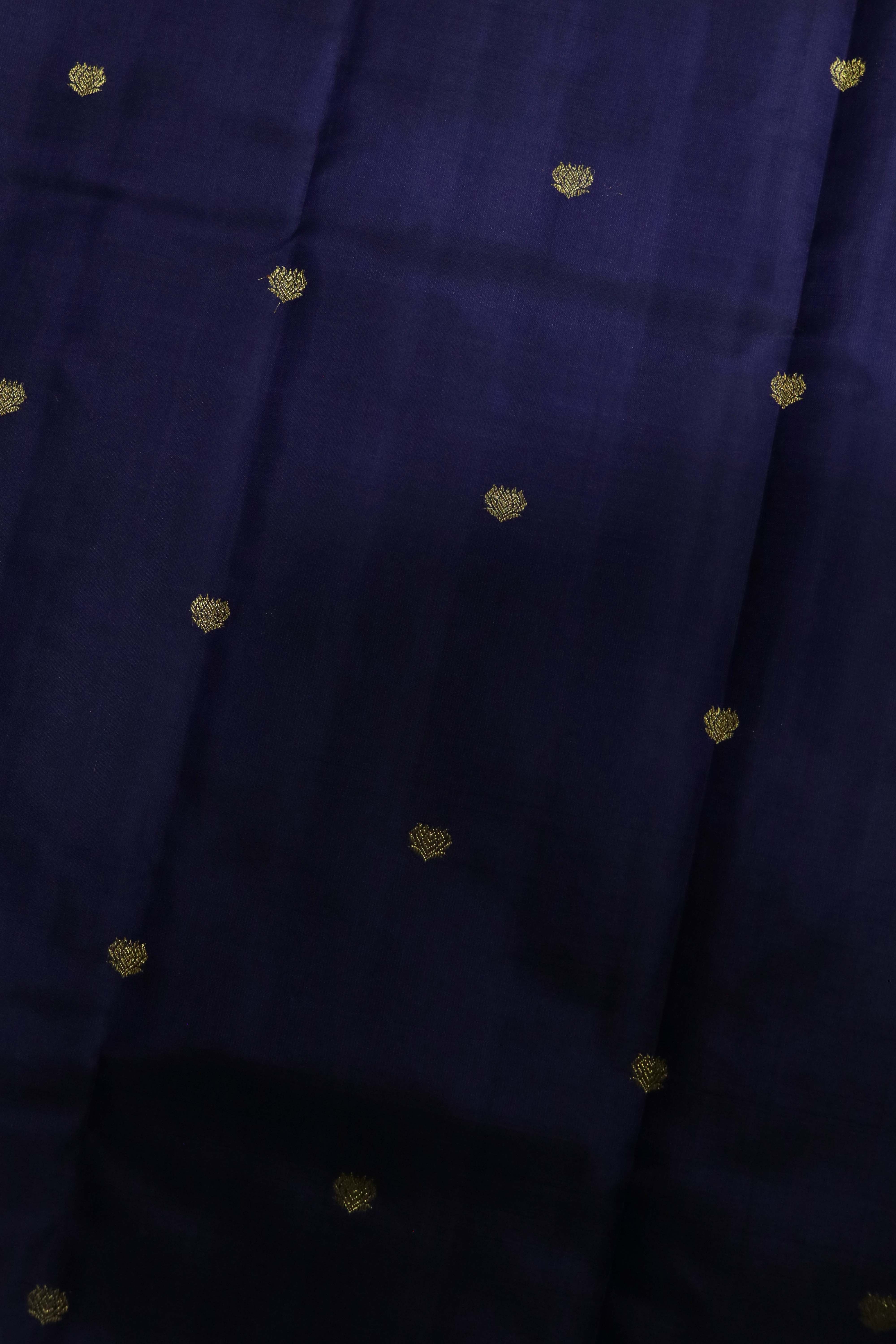 Navy Blue Kanchivaram Silk Saree