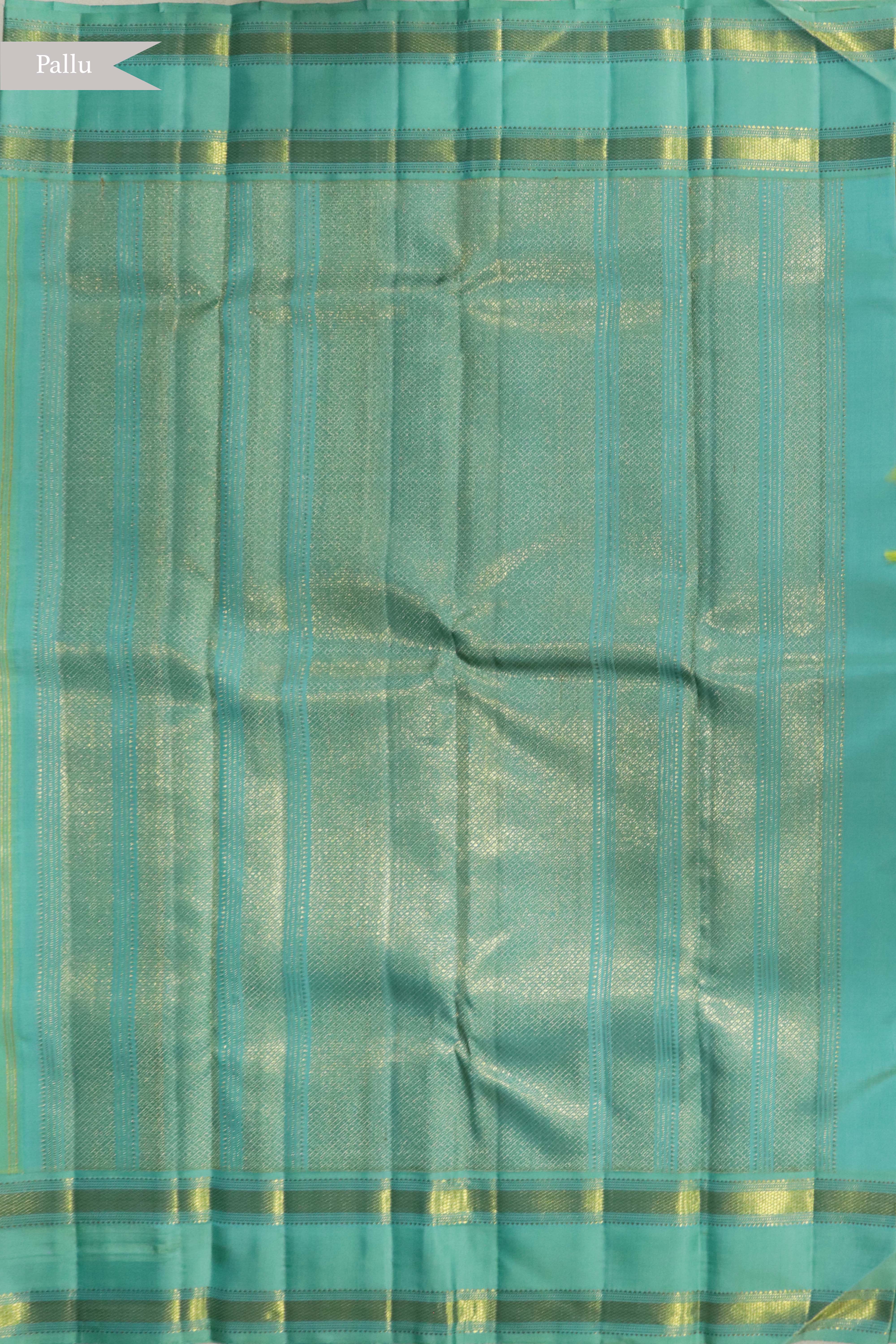 Golden Yellow Kanchivaram Silk Saree